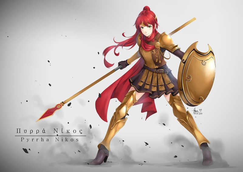 Rwby Digital Art Anime Girls Fan Art Pyrrha Nikos Long Hair