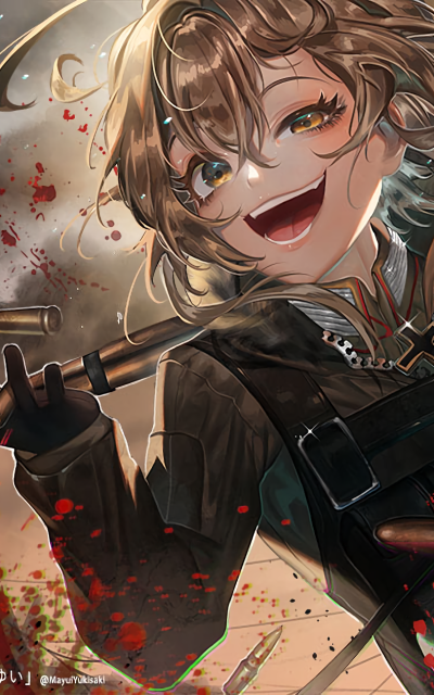 Anime Youjo Senki Short Hair Tanya Degurechaff Blonde Smile