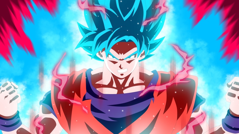 Saiyan K Multi Colored Dragon Ball One Person Goku Sadness