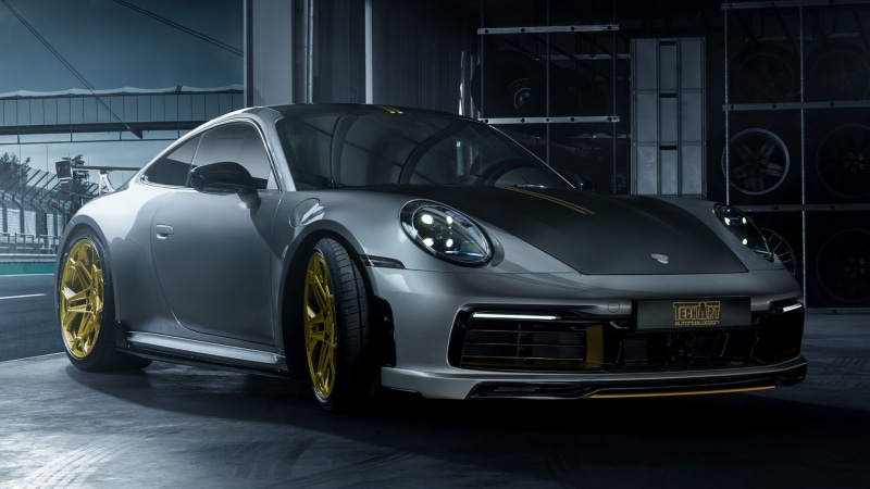 Silver Car Sport Car Porsche Carrera S By Techart Tuning