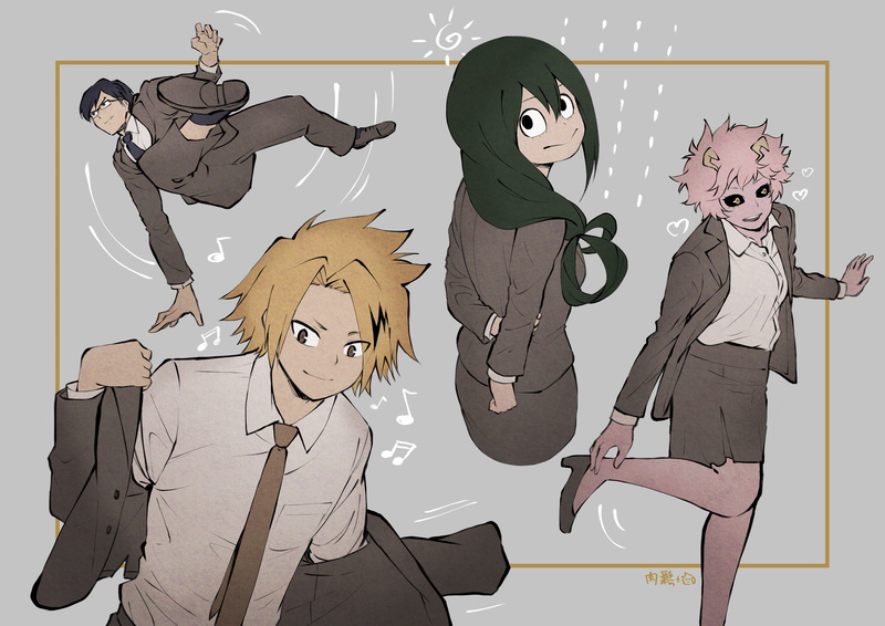 2K Mina Ashido Tsuyu Asui Tenya Iida Denki Kaminari Anime My Hero