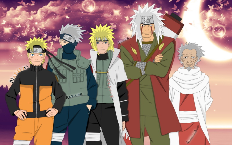 Namikaze Yondaime Hokage Minato K Jiraiya Kakashi The Fourth