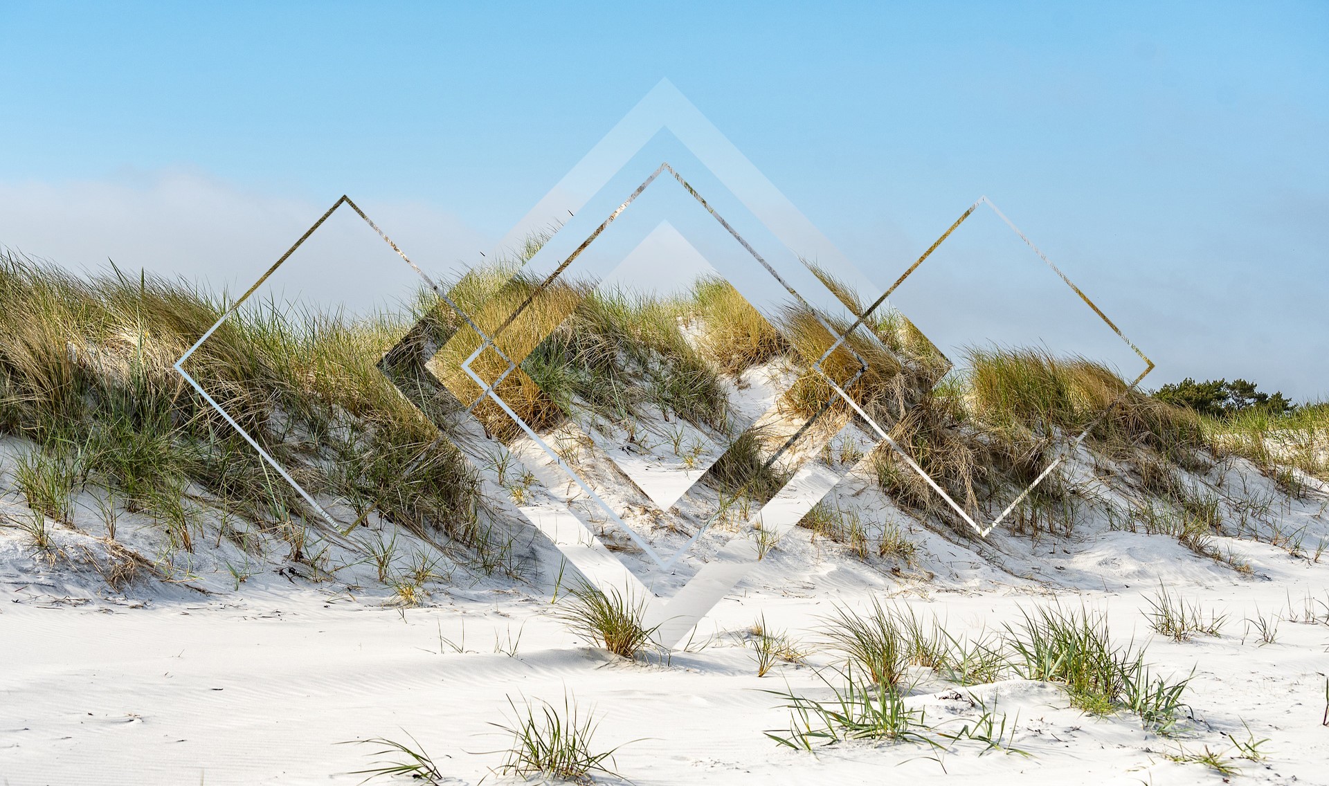polyscape, beach, snow, HD Wallpaper