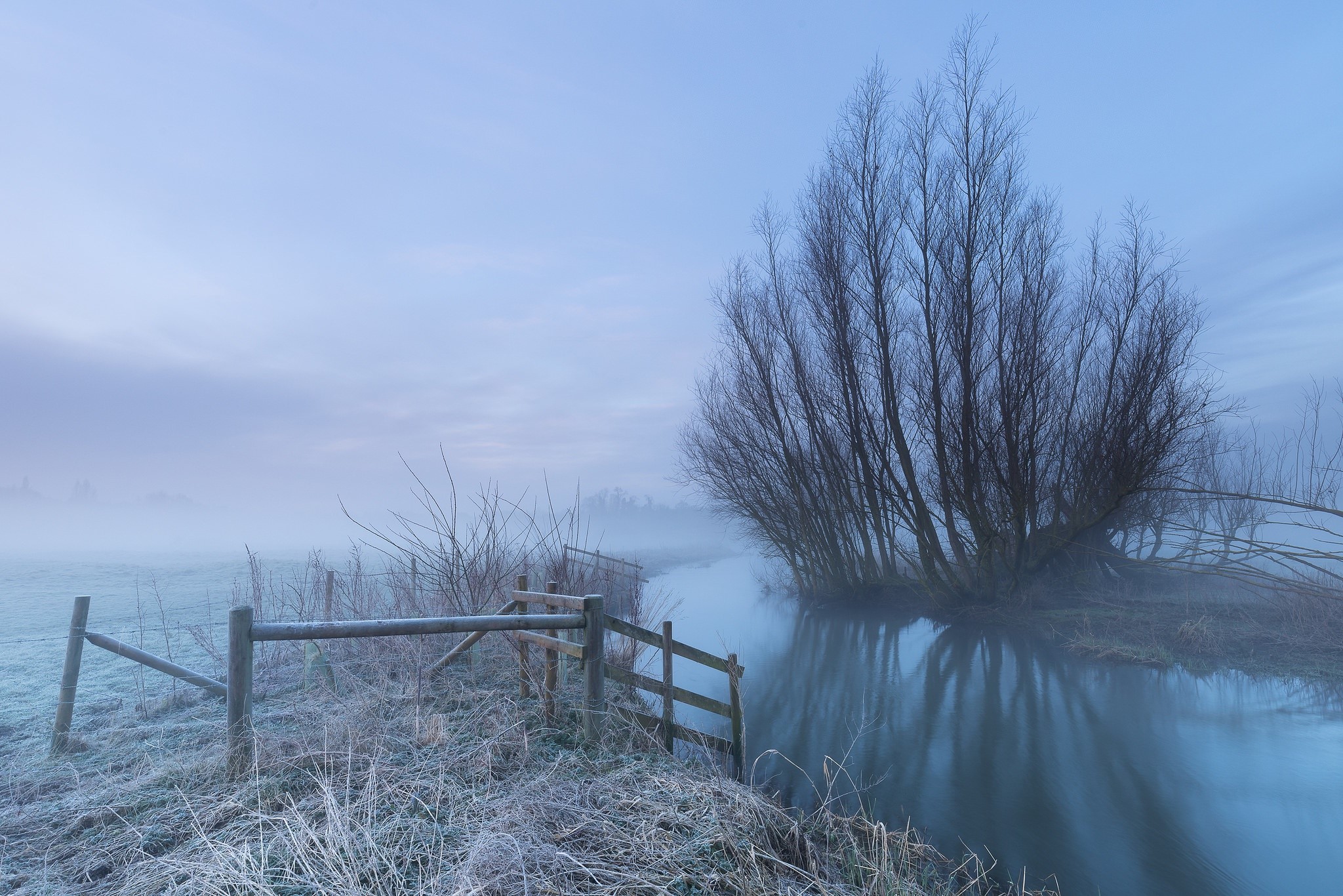 nature, landscape, water, winter, HD Wallpaper