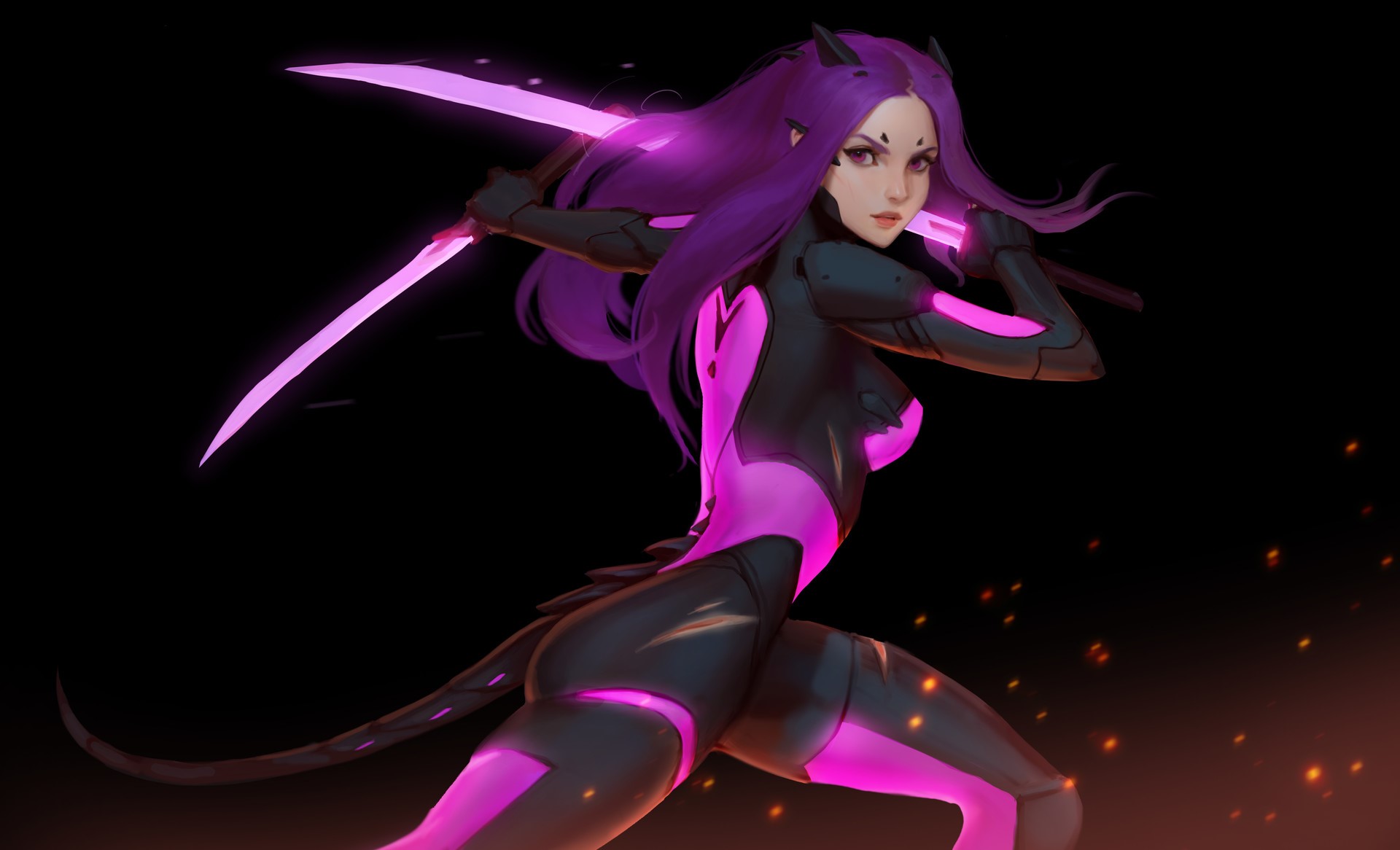 fantasy art, warrior, sword, HD Wallpaper