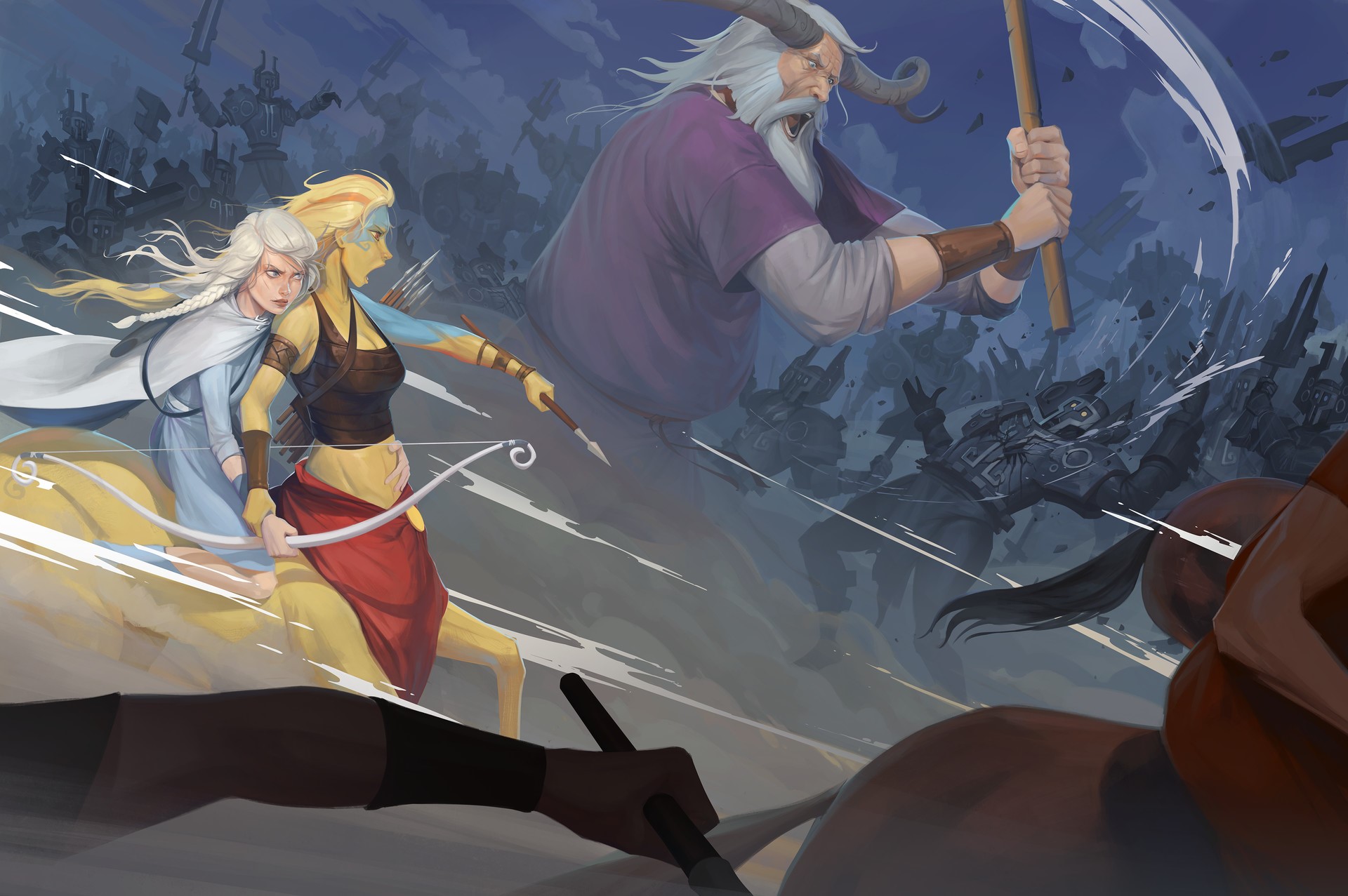 video games, Centaur, giant, The Banner Saga, HD Wallpaper