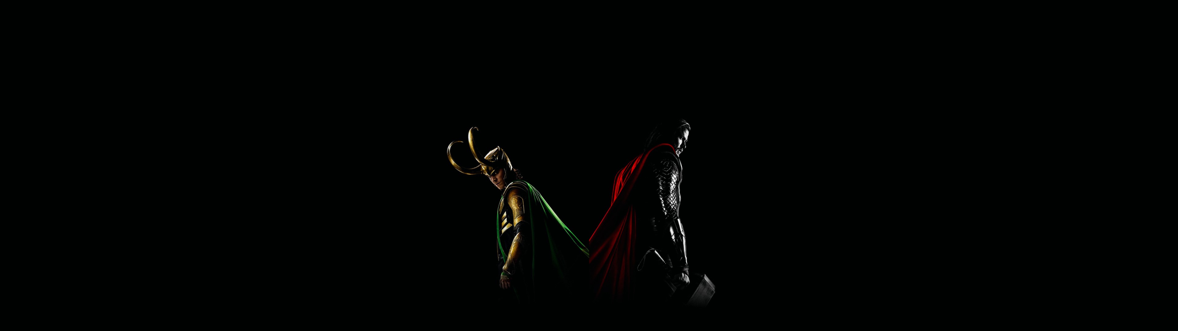 Thor : Ragnarok, Loki, dual display, multiple display, Thor, HD Wallpaper