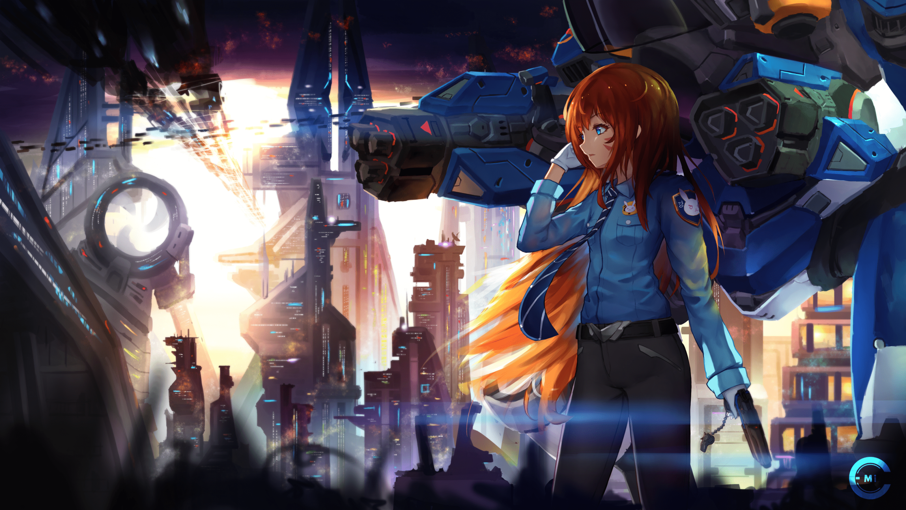 fantasy art, futuristic, Overwatch, HD Wallpaper
