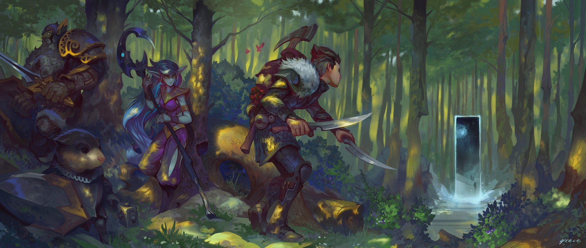 warrior, fantasy art, sword, HD Wallpaper