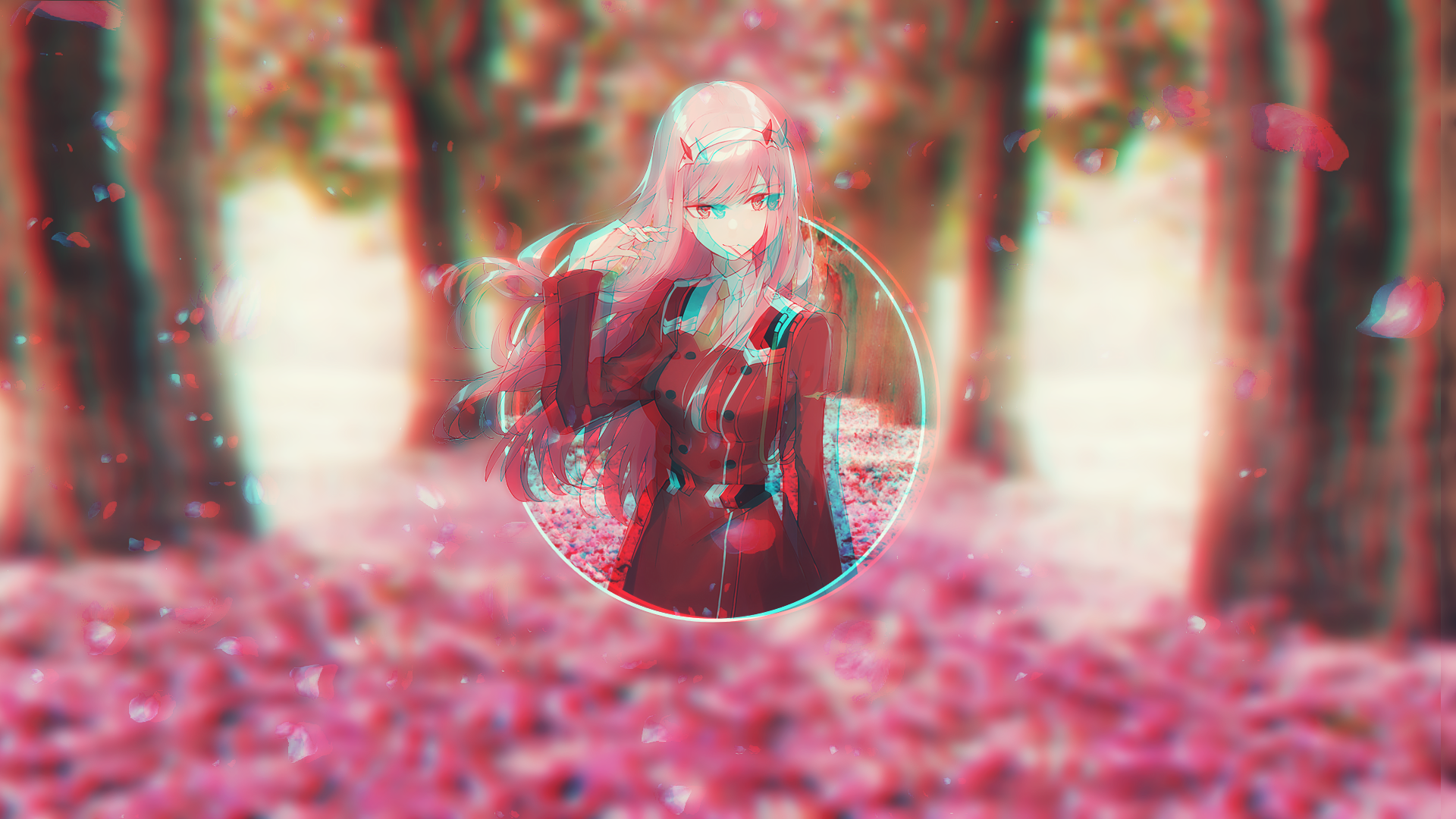 anime girls, picture-in-picture, piture in picture, Darling in the FranXX, Zero Two (Darling in the FranXX), HD Wallpaper