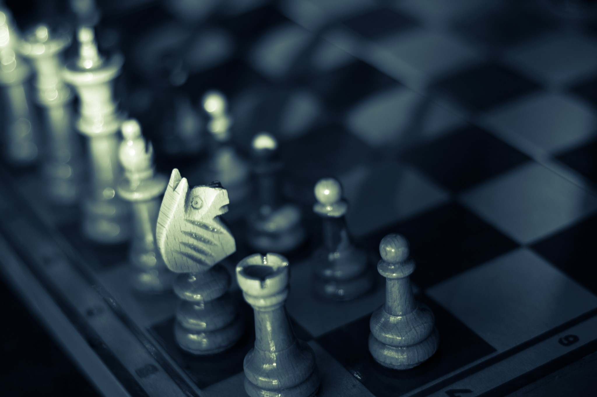 chess, board games, depth of field, pawns, gray, HD Wallpaper