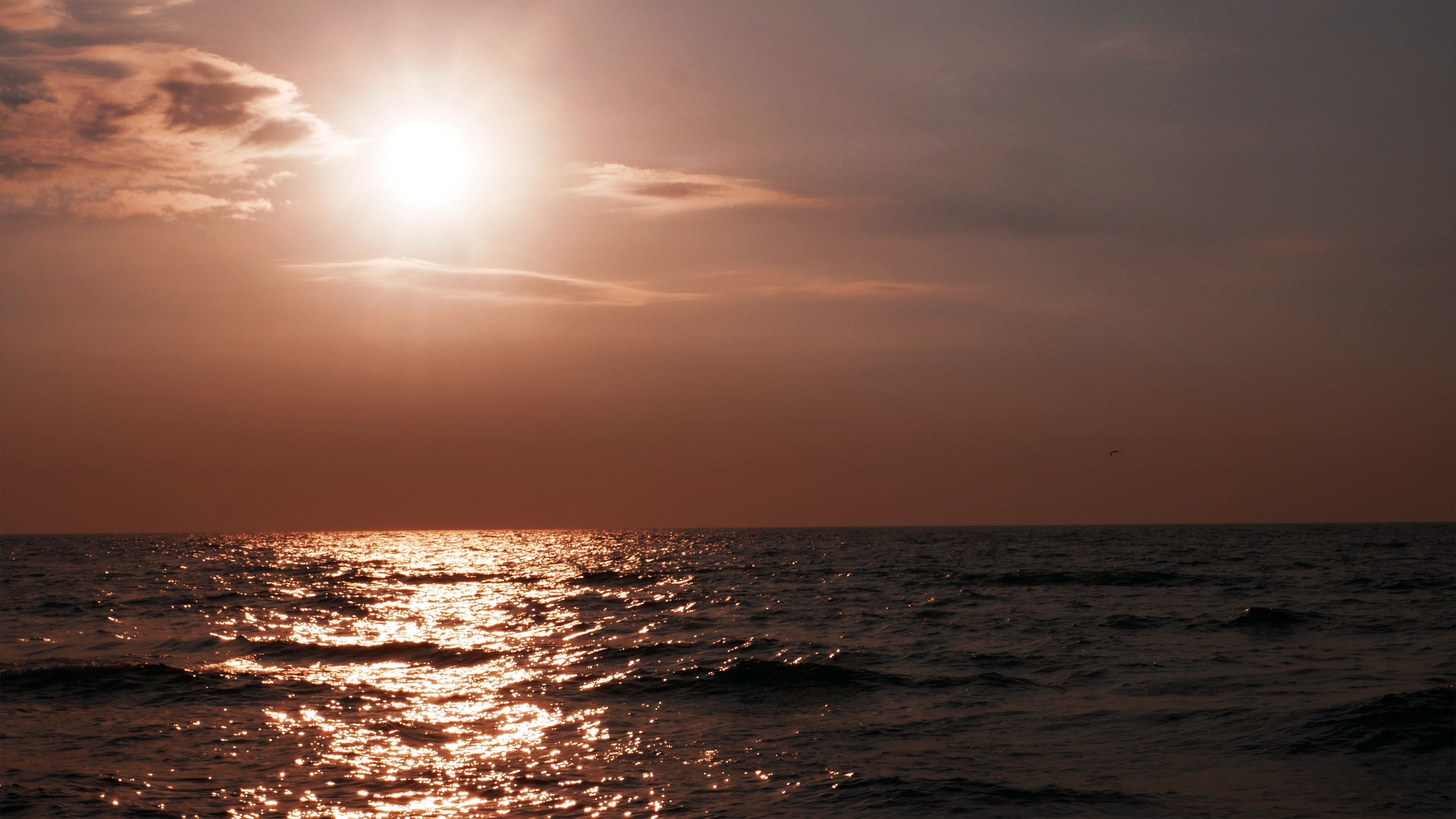 Poland, nature, clouds, sea, Baltic Sea, waves, Sun, HD Wallpaper