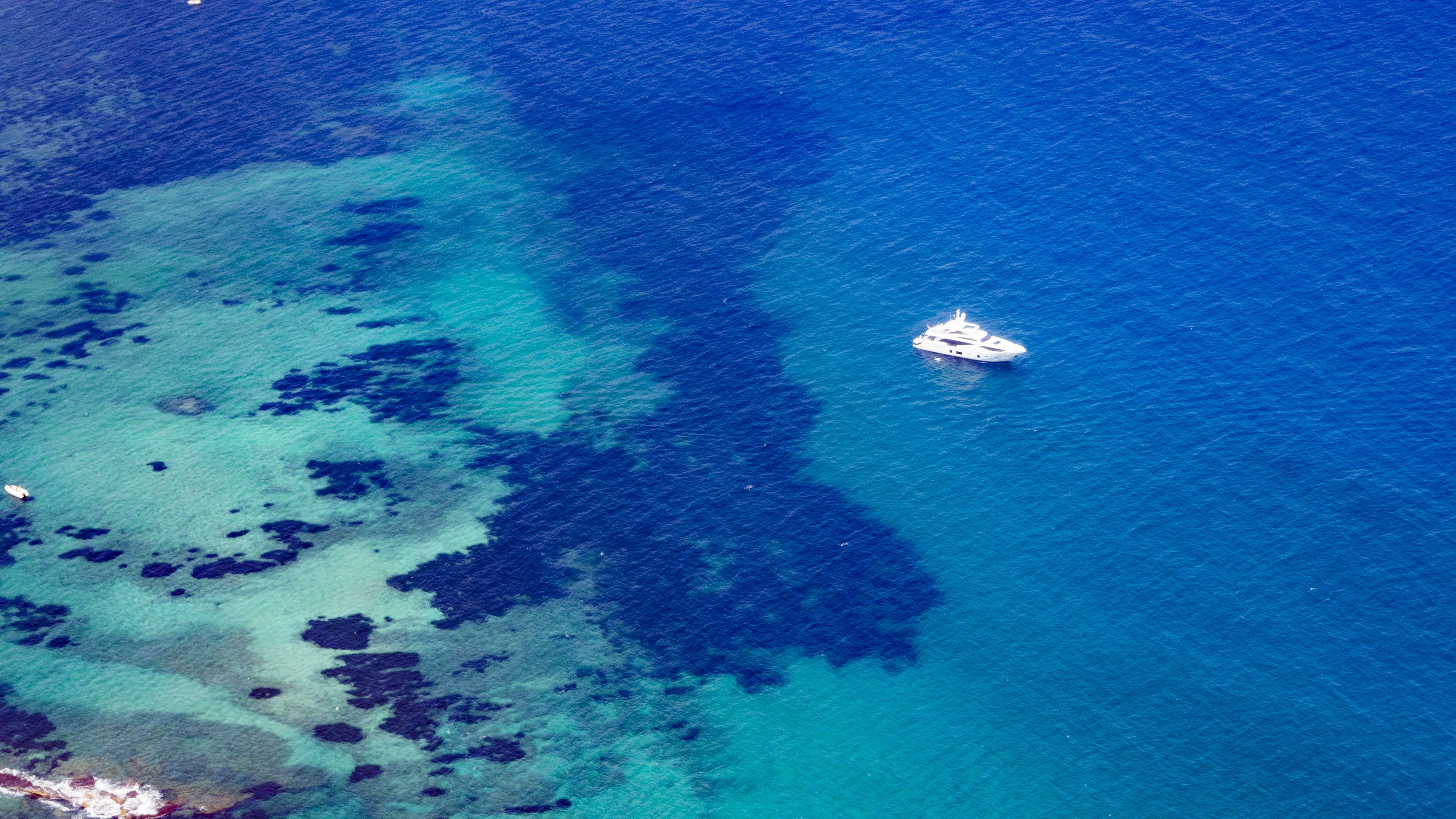 water, nature, boat, aerial view, coast, HD Wallpaper