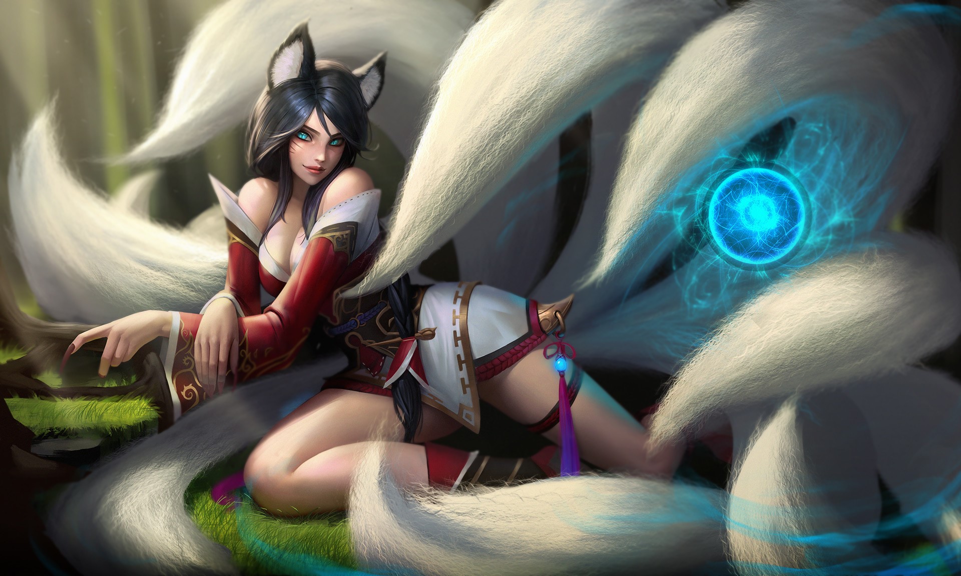 League of Legends, Ahri (League of Legends), magic, HD Wallpaper