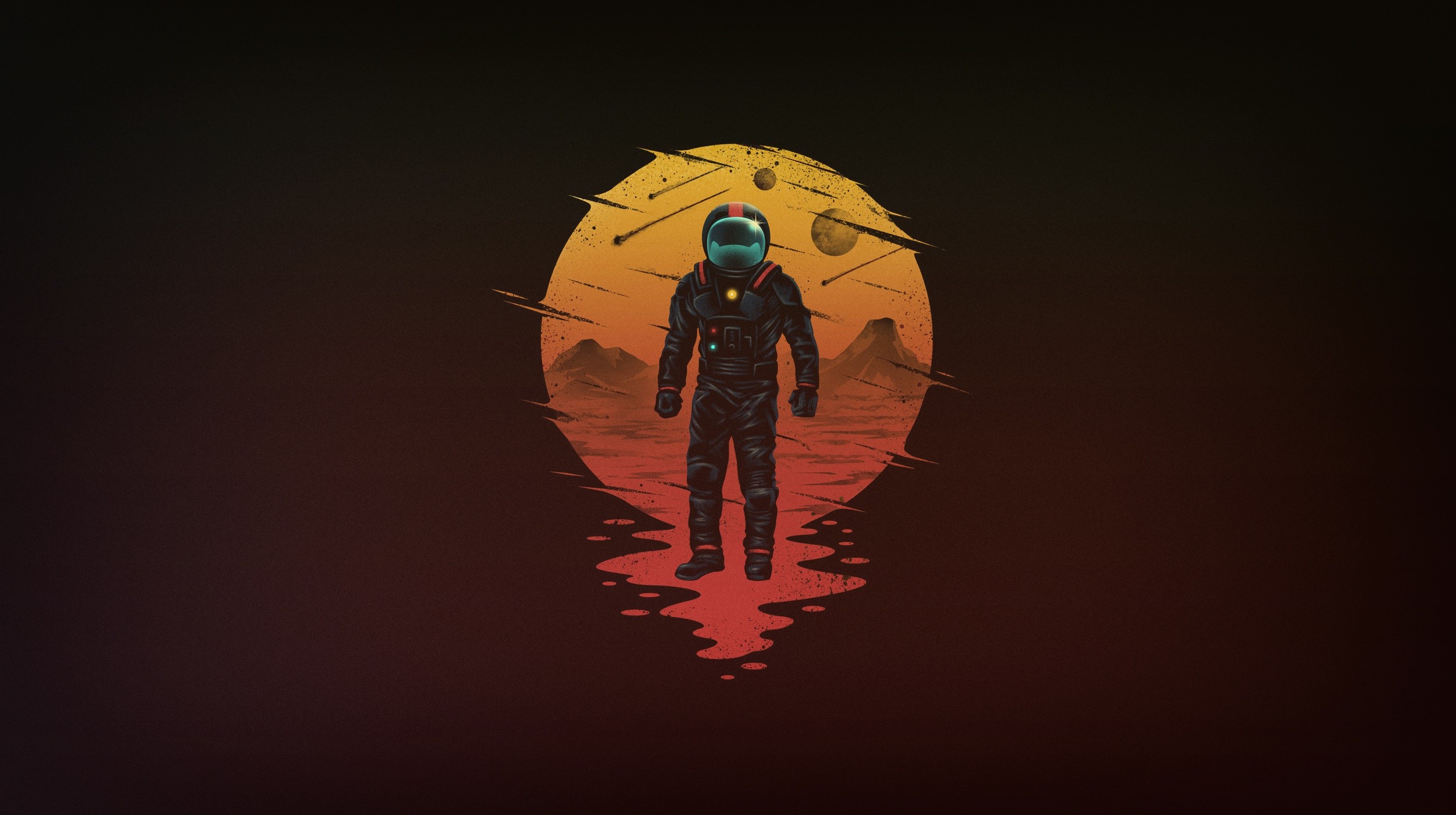 astronaut, space, space art, HD Wallpaper