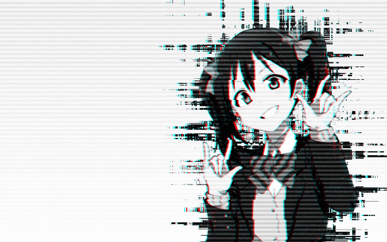 Love Live!, Yazawa Nico, anime girls, anime, artwork, monochrome, simple background, simple, digital art, HD Wallpaper