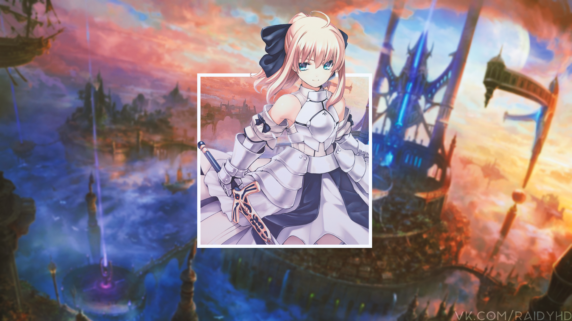 anime, anime girls, picture-in-picture, Fate Series, Fate/Stay Night, HD Wallpaper