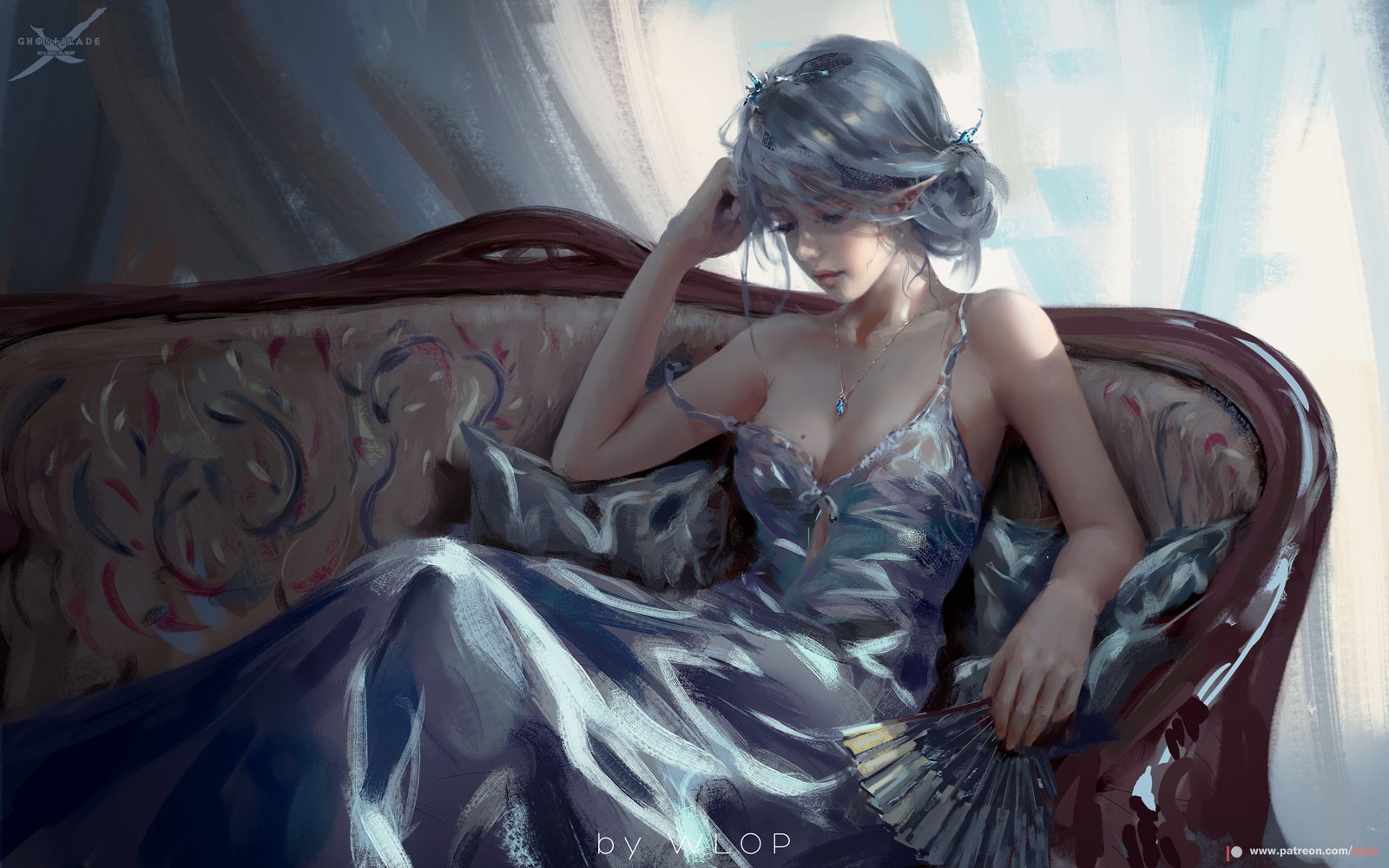 WLOP, painting, women, HD Wallpaper
