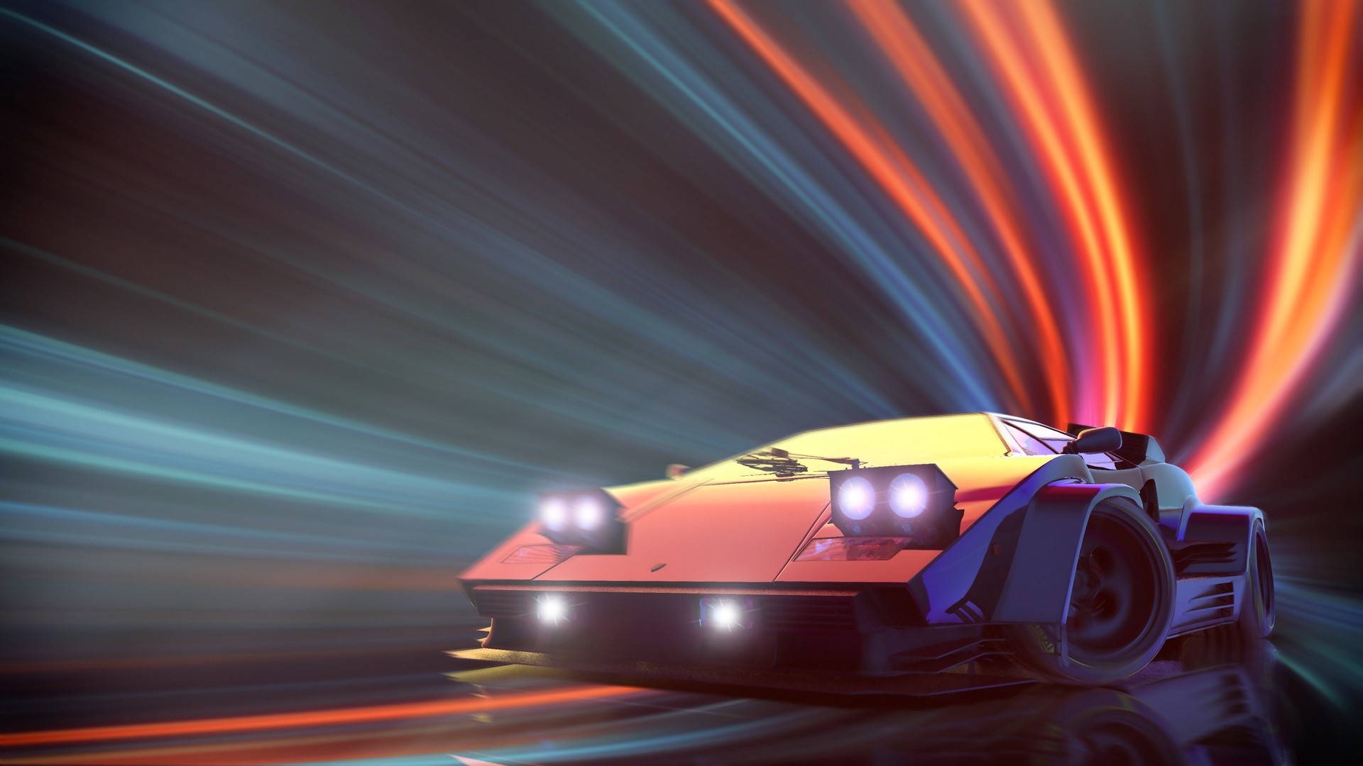 car, vehicle, artwork, Lamborghini, front angle view, HD Wallpaper