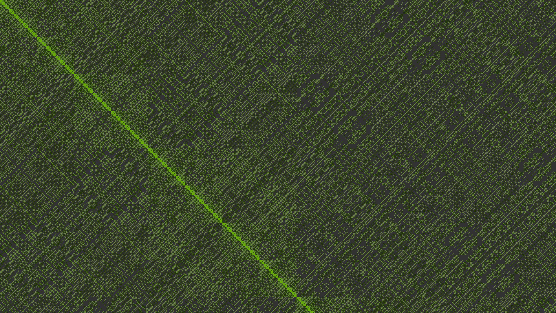 procedural generation, green, texture, digital art, HD Wallpaper