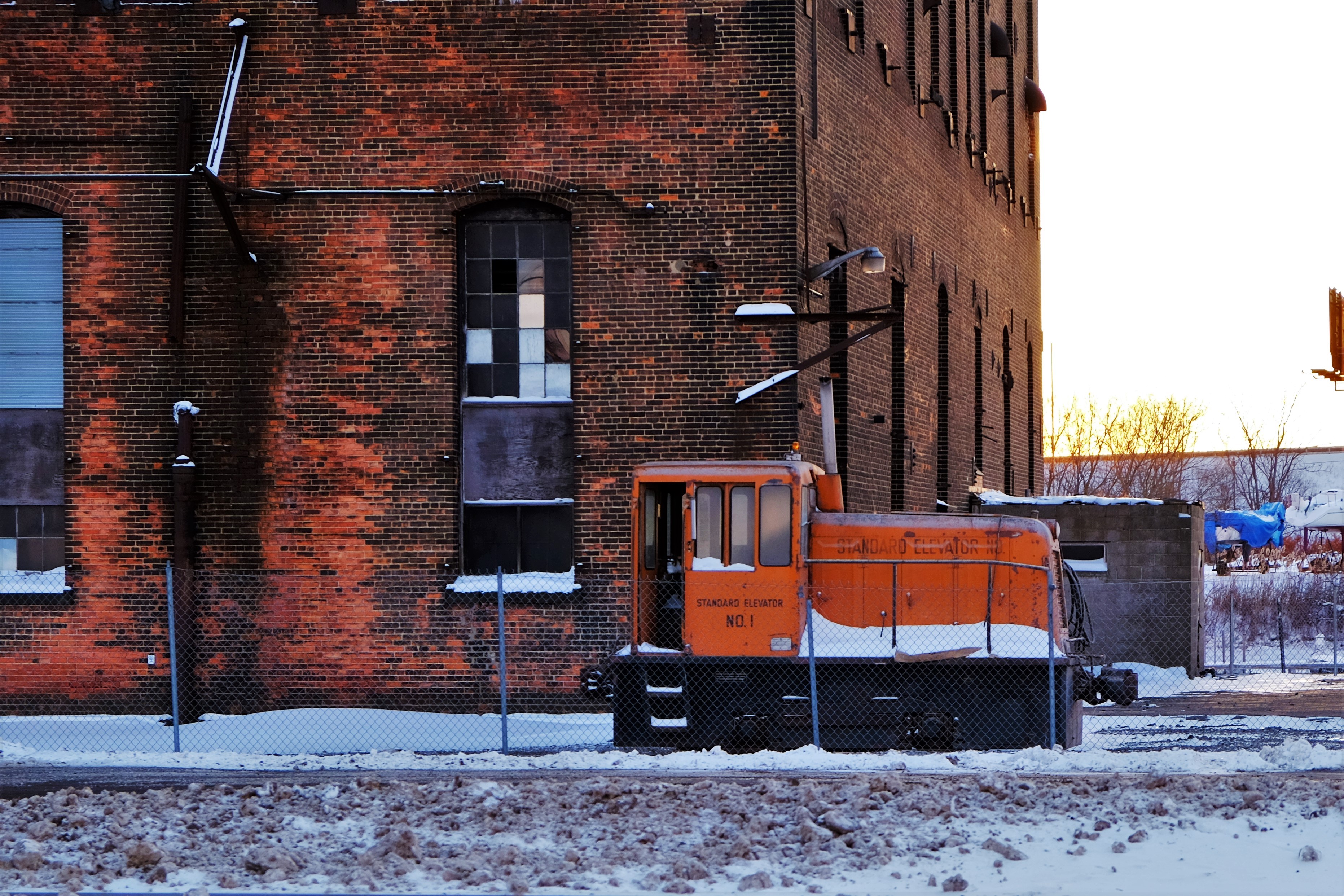 winter, locomotive, building, HD Wallpaper