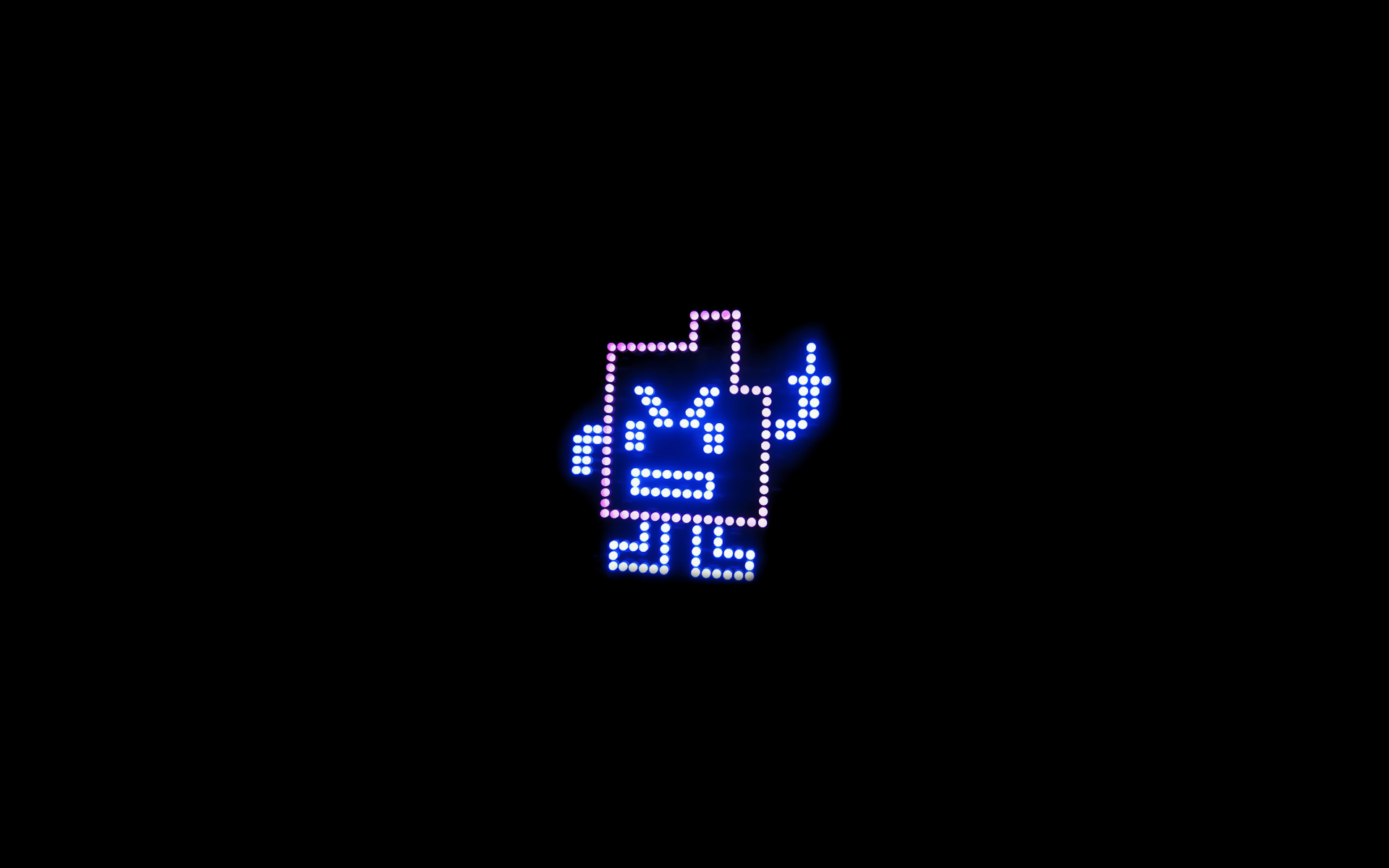pixel art, 8-bit, Aqua Teen Hunger Force, blue, dots, humor, HD Wallpaper