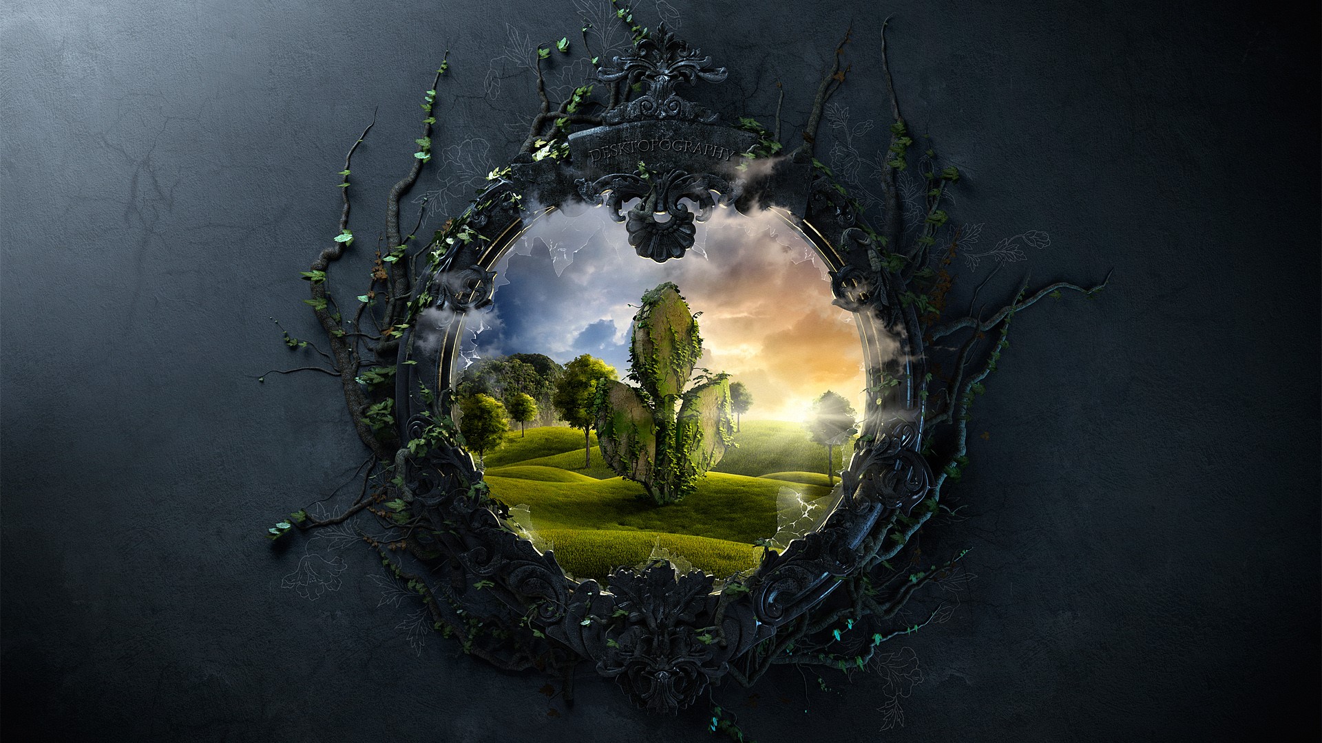 digital art, fantasy art, 3D, Desktopography, HD Wallpaper