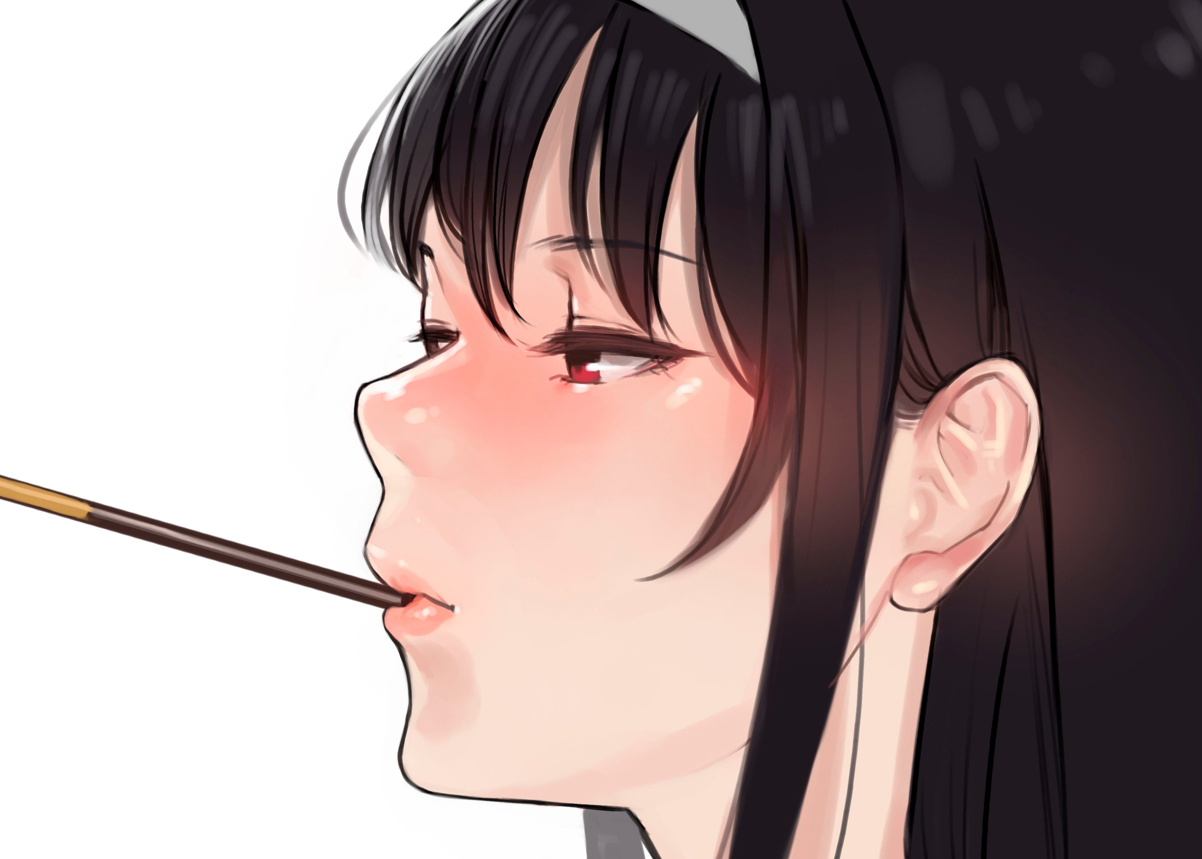 Saenai Heroine no Sodatekata, Kasumigaoka Utaha, red eyes, black hair, yomu, HD Wallpaper