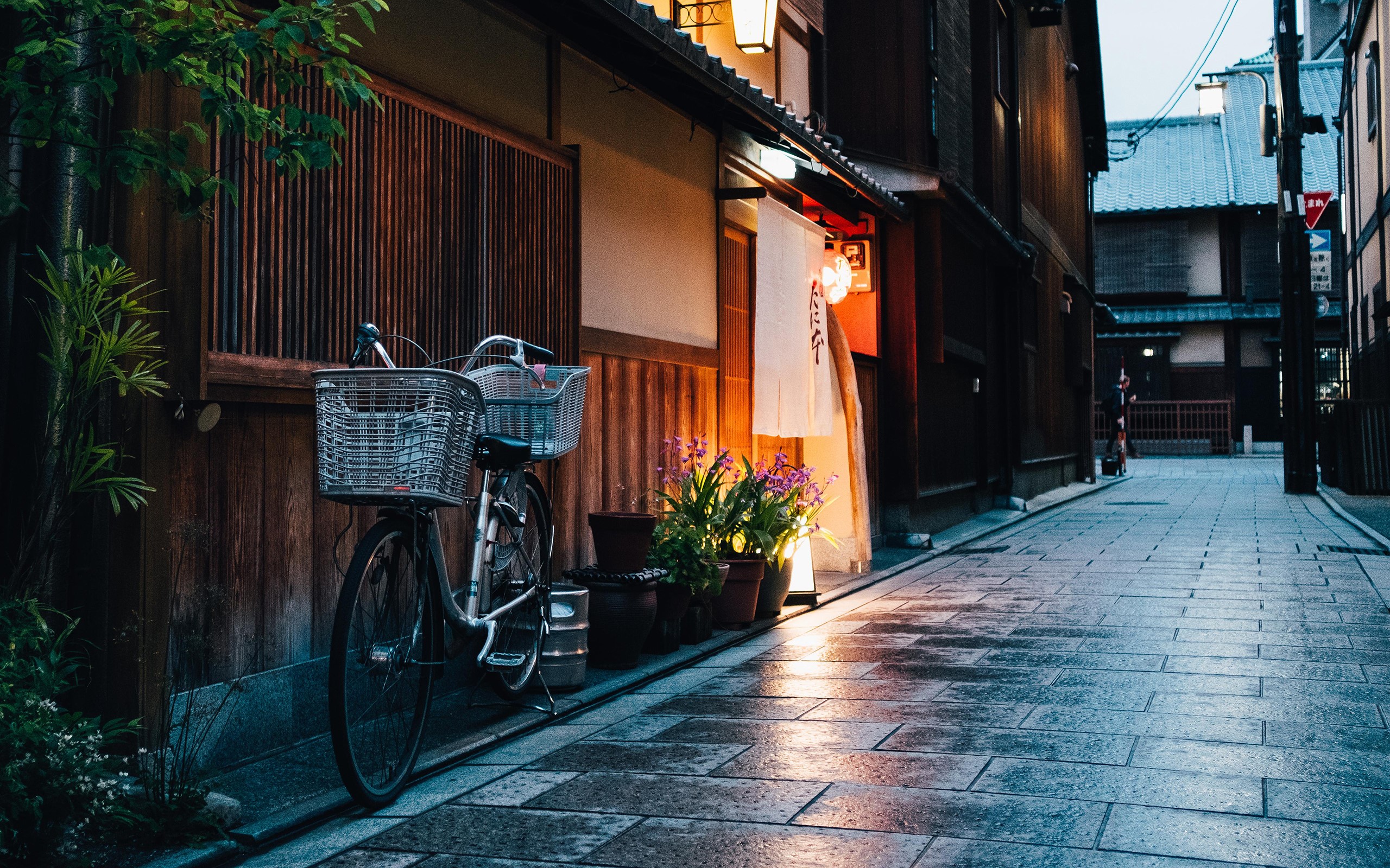street, Japan, house, bicycle, HD Wallpaper
