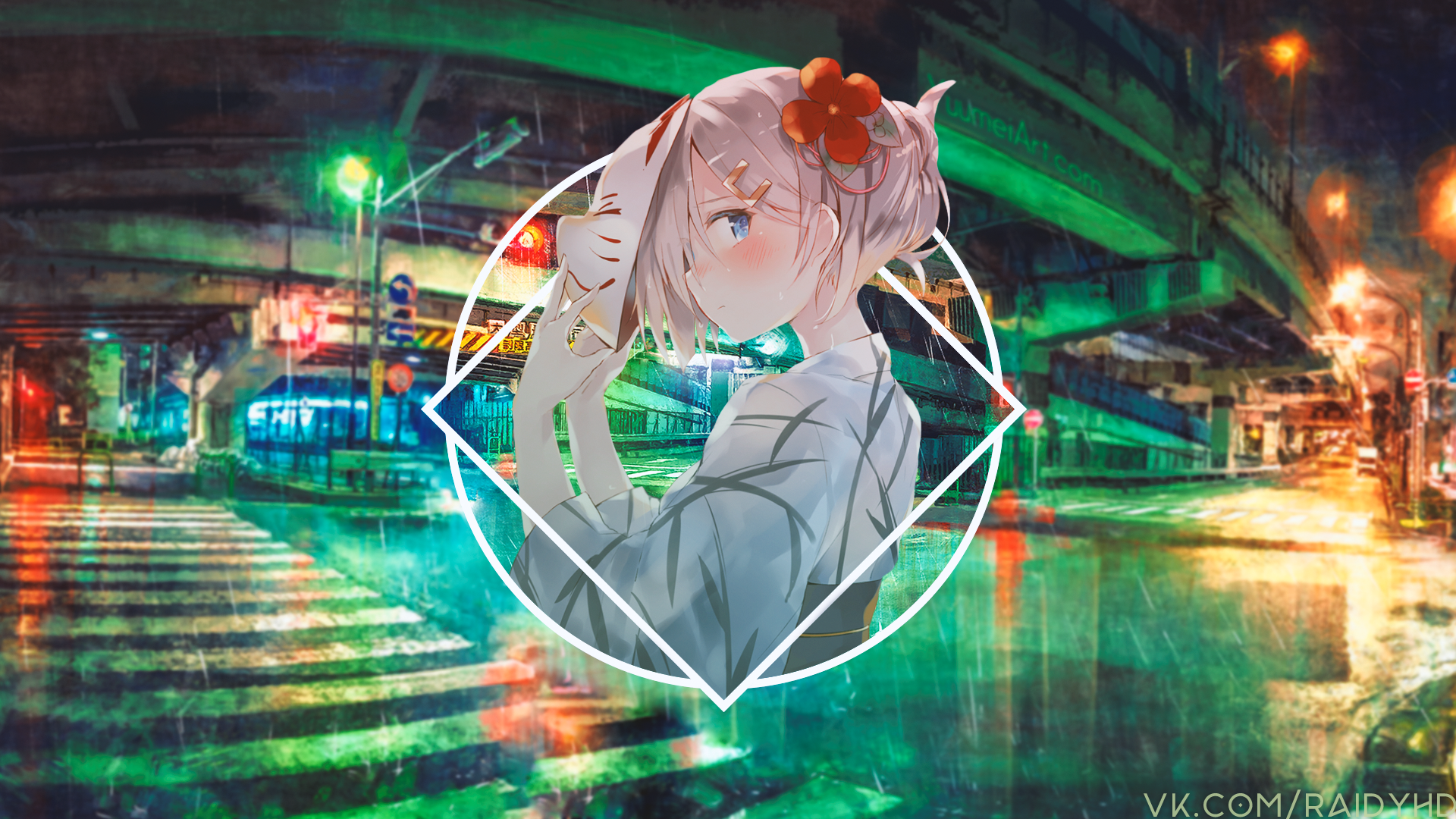 anime, anime girls, picture-in-picture, HD Wallpaper