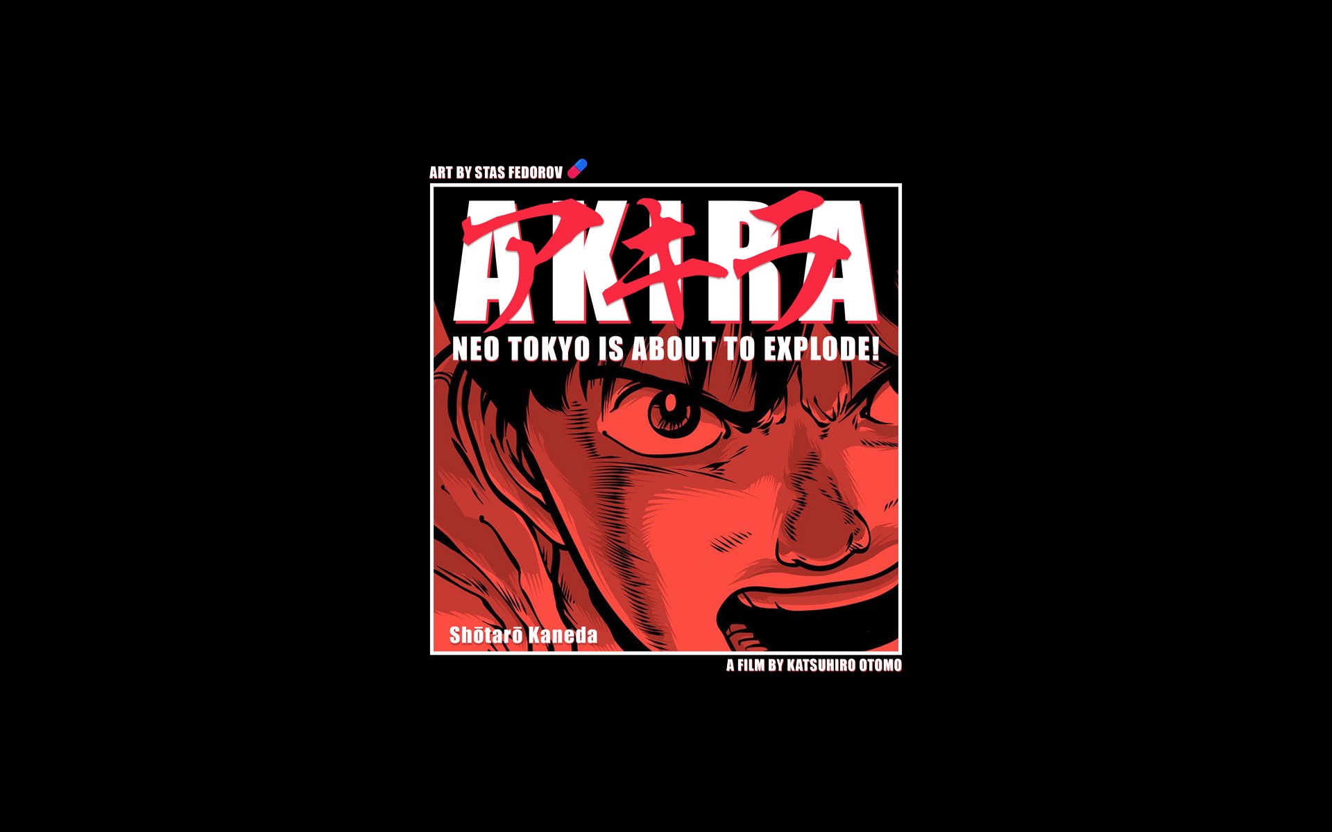 Akira, anime, katsuhiro otomo, kaneda, Photoshop, comic art, illustration, typography, 1980s, HD Wallpaper