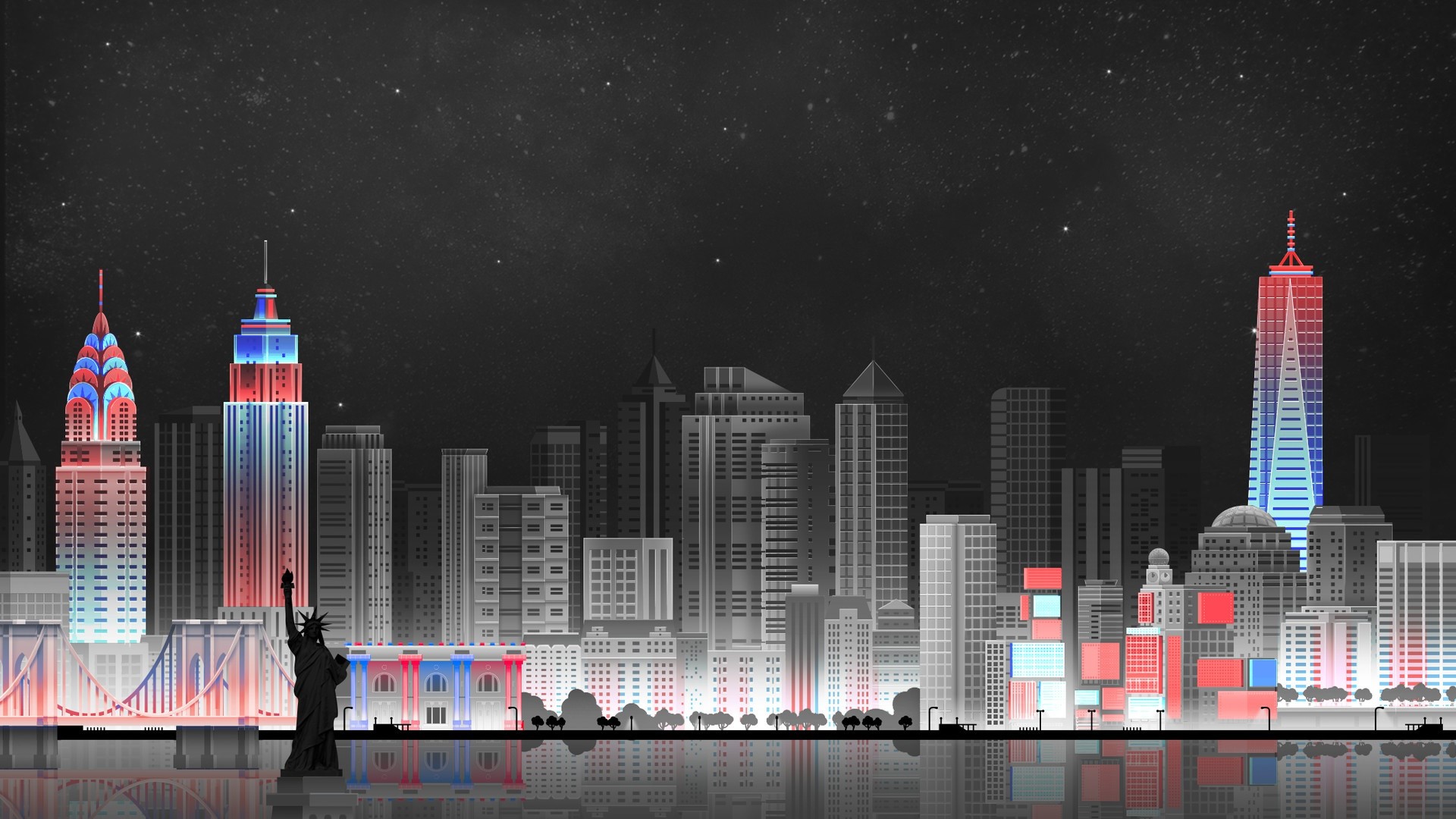 cityscape, artwork, New York City, HD Wallpaper