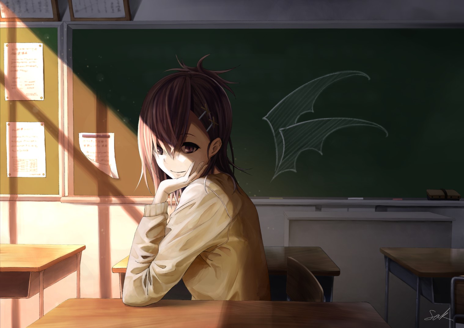 Gabriel Dropout, anime girls, Vignette April Tsukinose, demon girls, HD Wallpaper