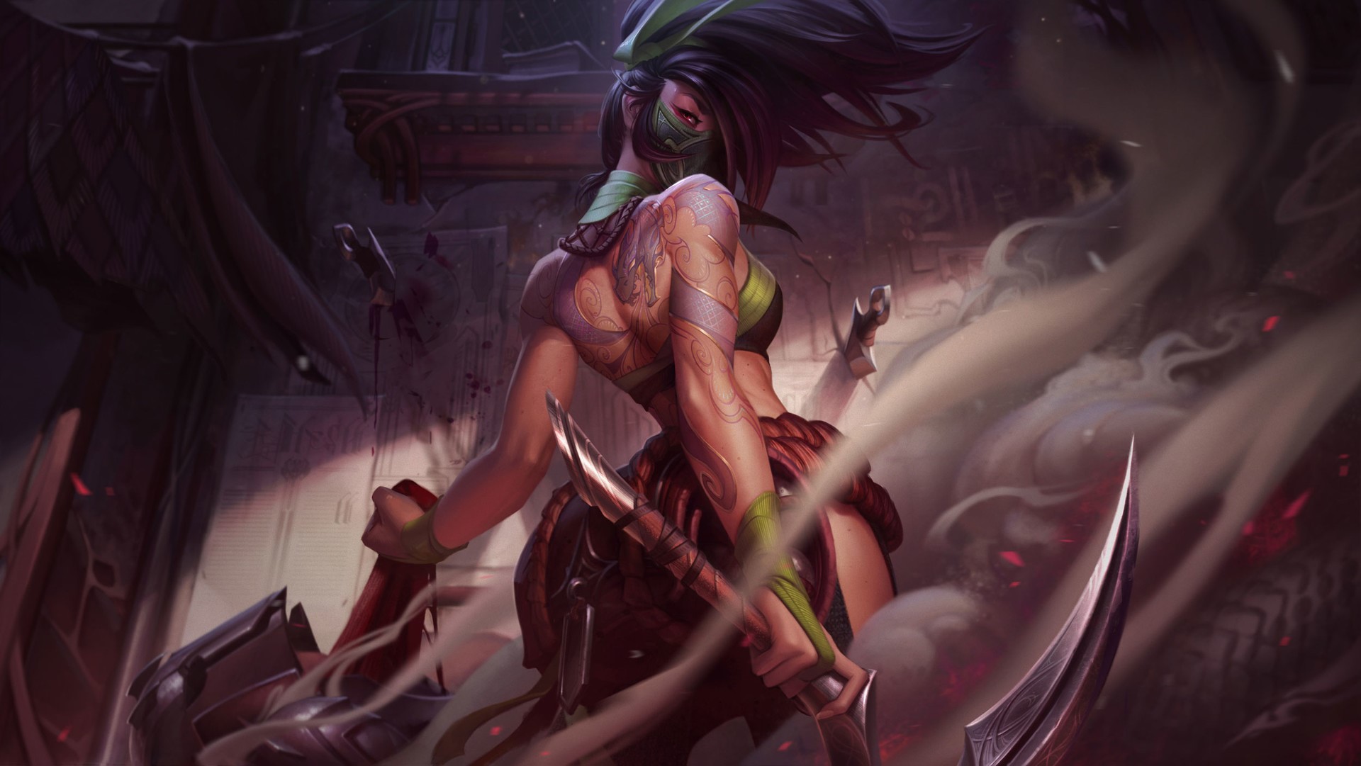 League of Legends, Akali(League of Legends), scythe, HD Wallpaper