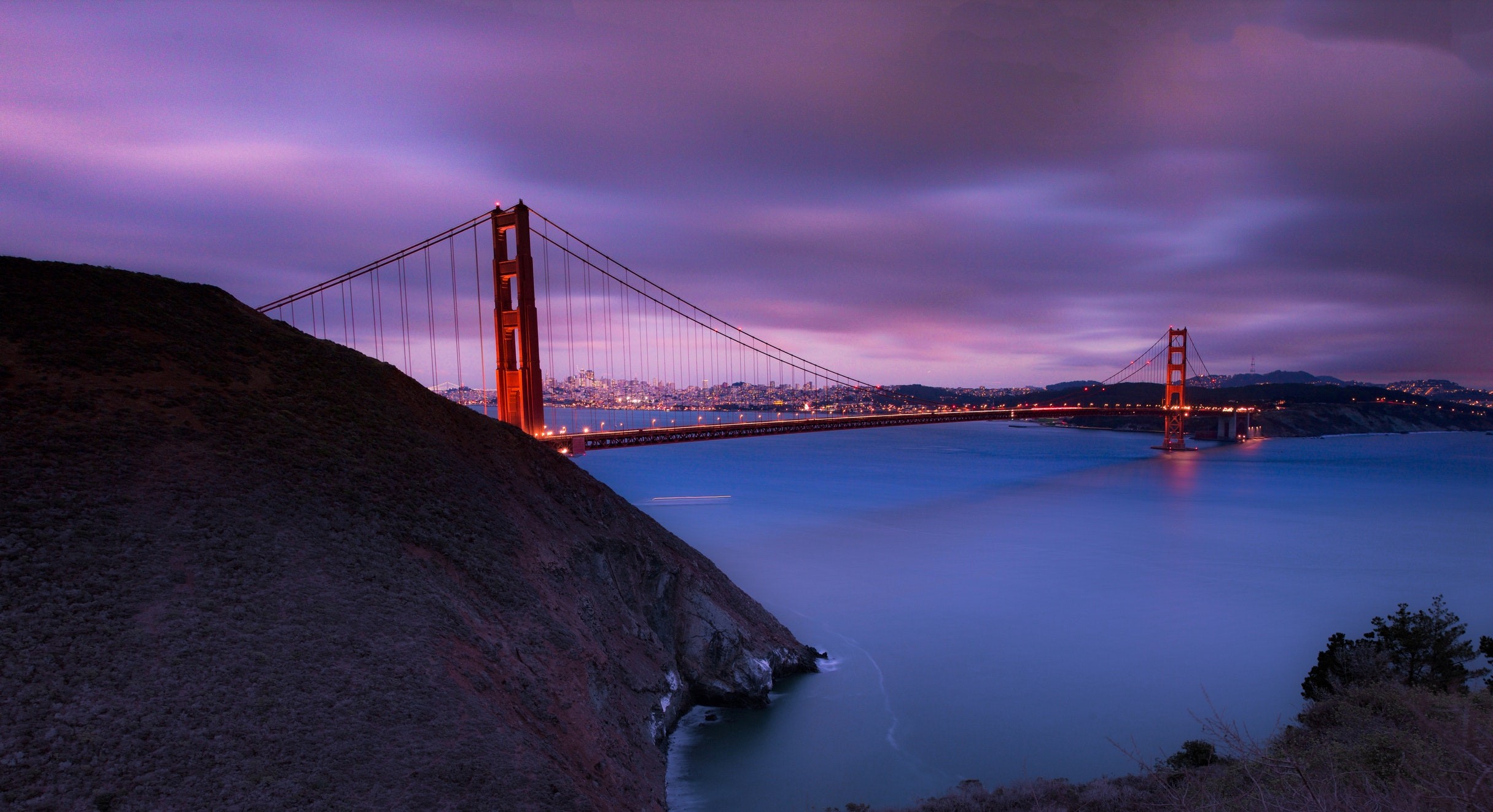 bridge, San Francisco, beach, mountains, Golden Gate Bridge, HD Wallpaper