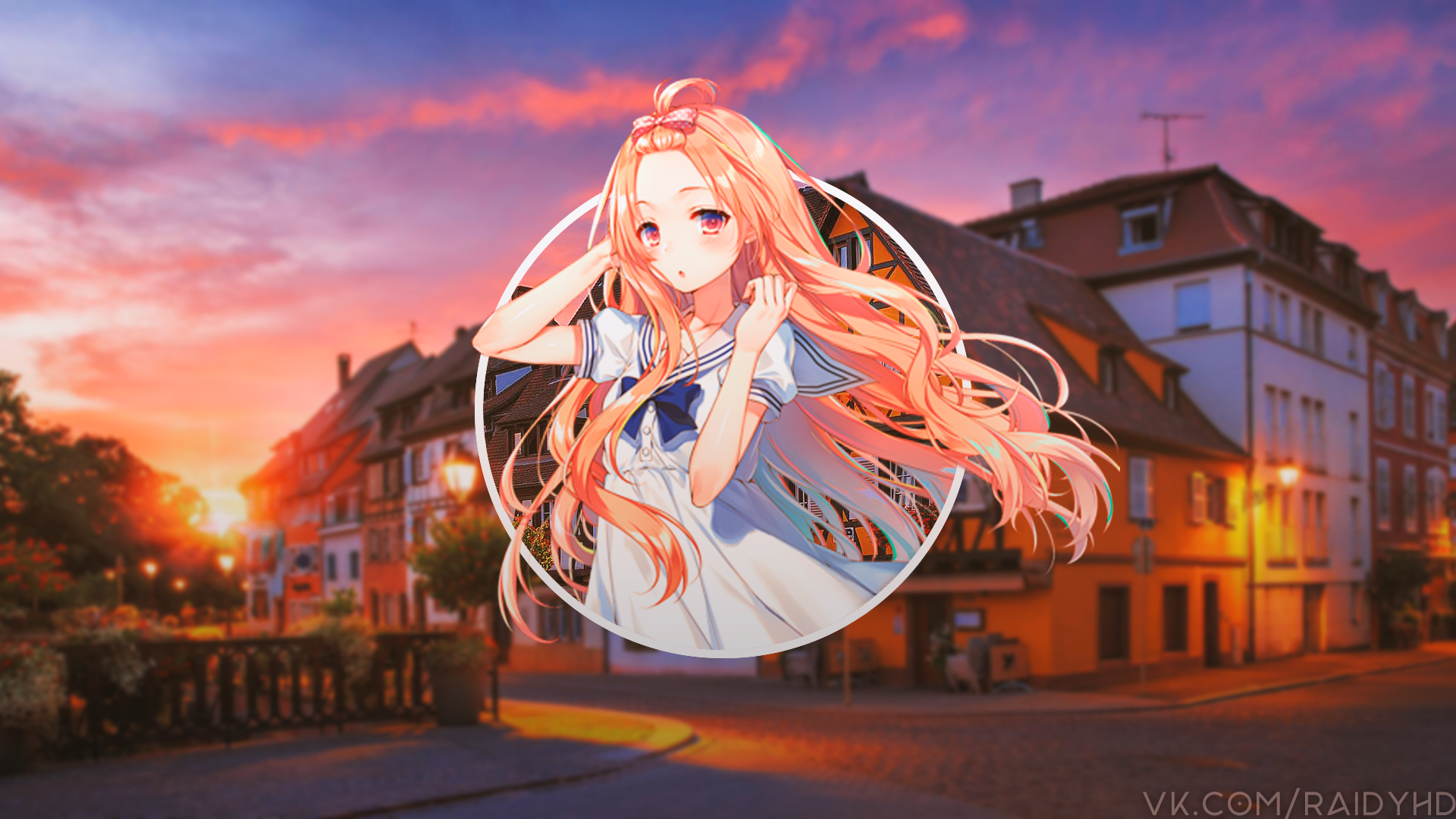 anime, anime girls, picture-in-picture, HD Wallpaper