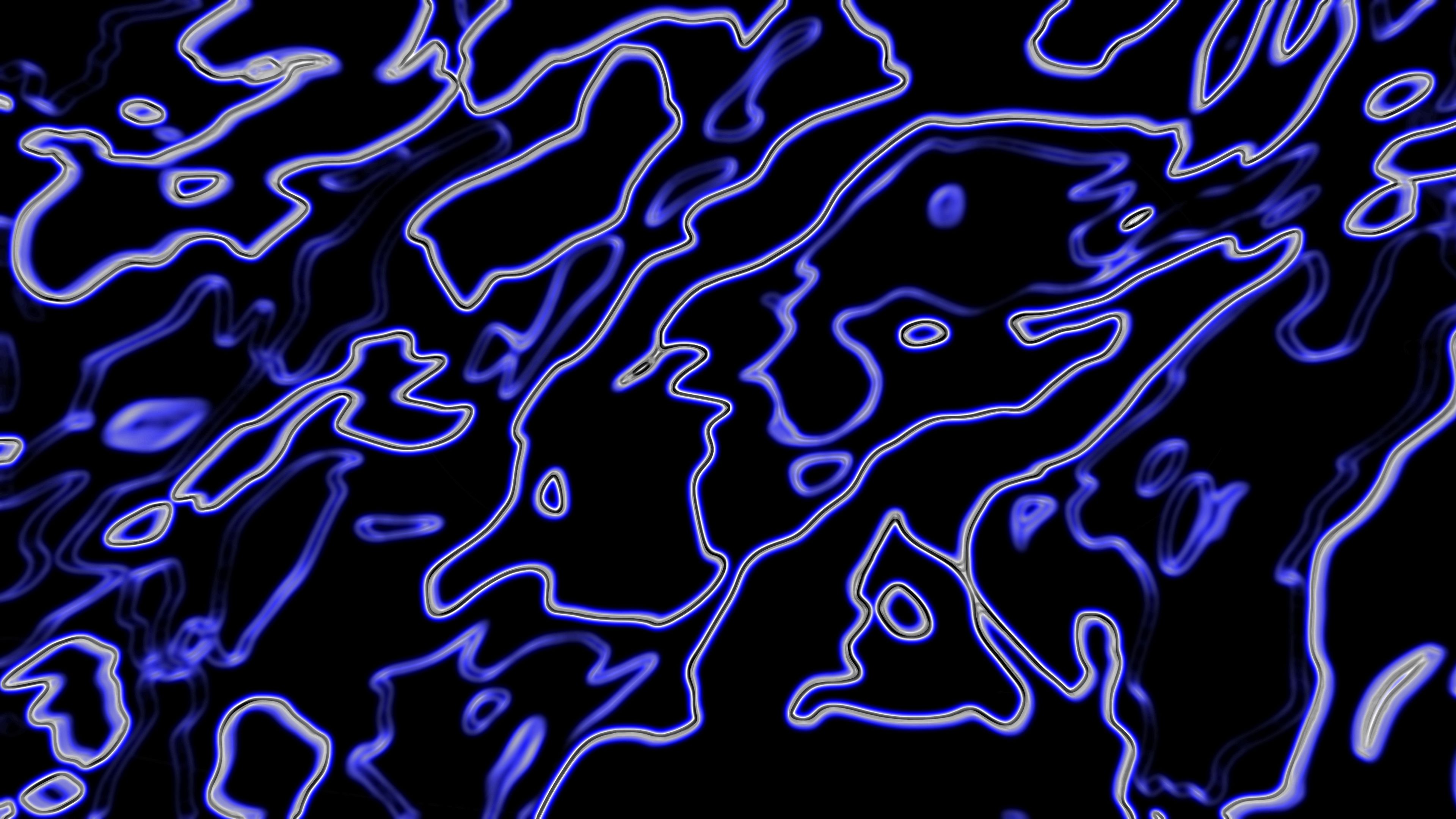 lines, tortuous, neon, glow, abstraction, 4k, HD Wallpaper