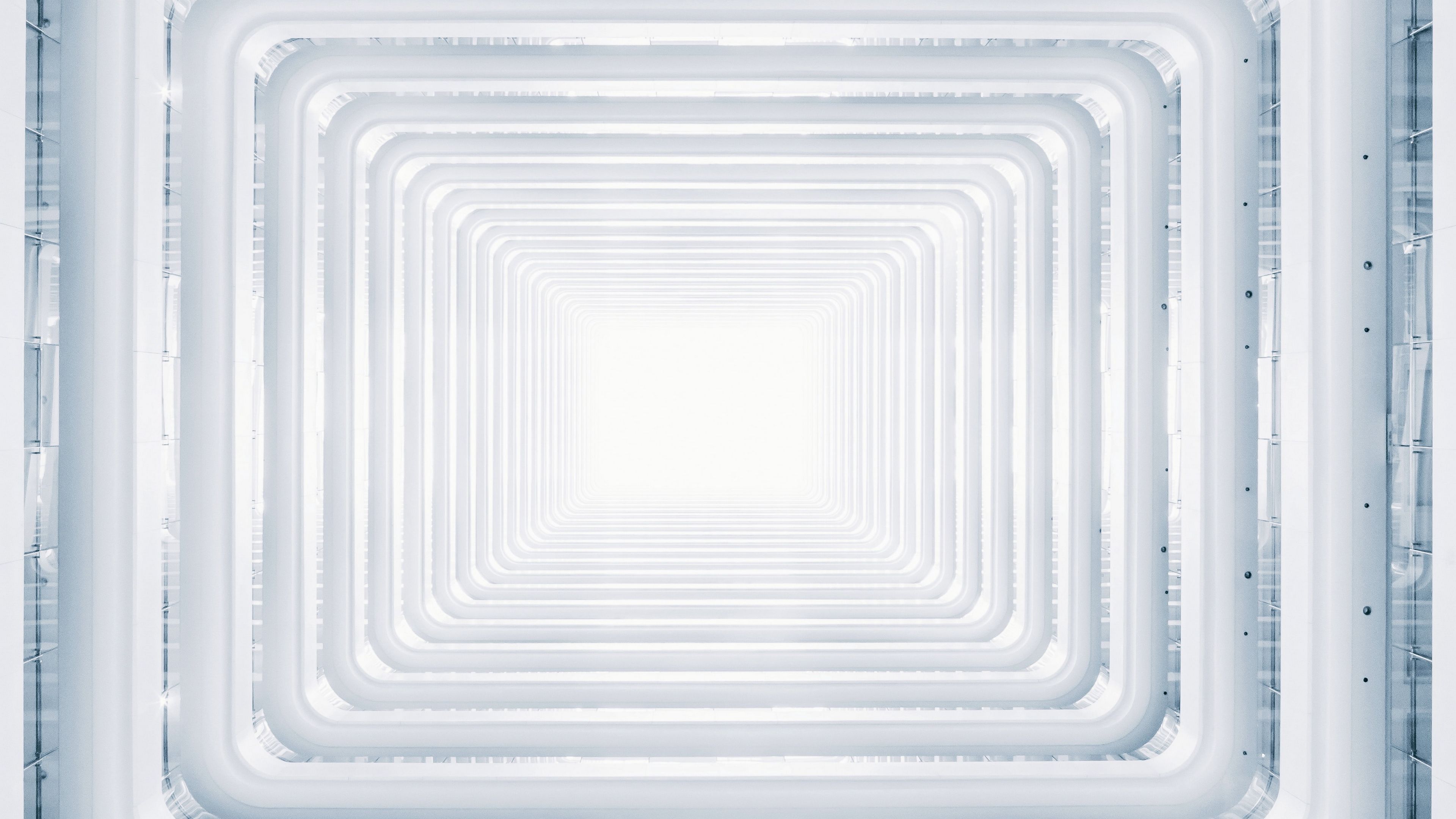 tunnel, light, bright, architecture, symmetry, 4k, HD Wallpaper
