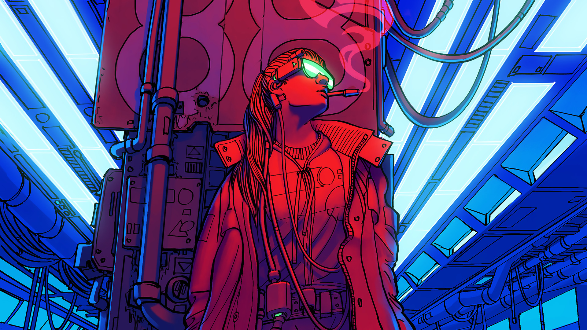 digital art, science fiction, cyberpunk, HD Wallpaper