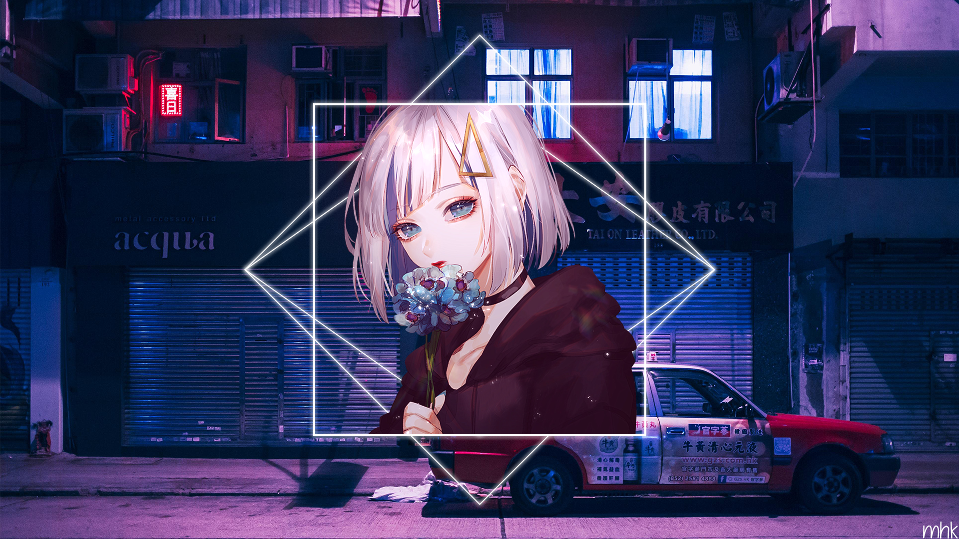 anime, anime girls, picture-in-picture, HD Wallpaper