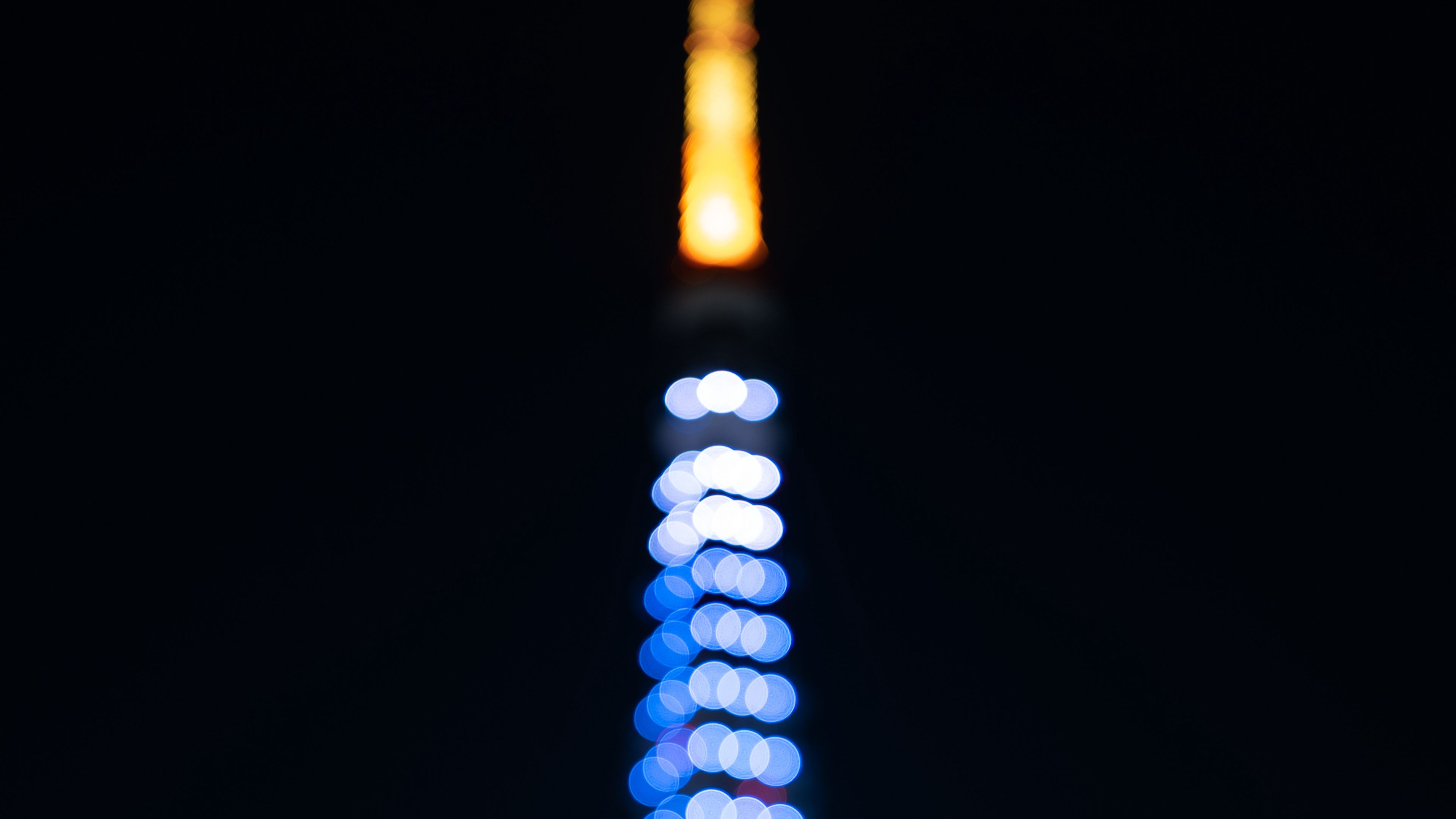 tower, backlight, blur, glare, bokeh, 4k, HD Wallpaper