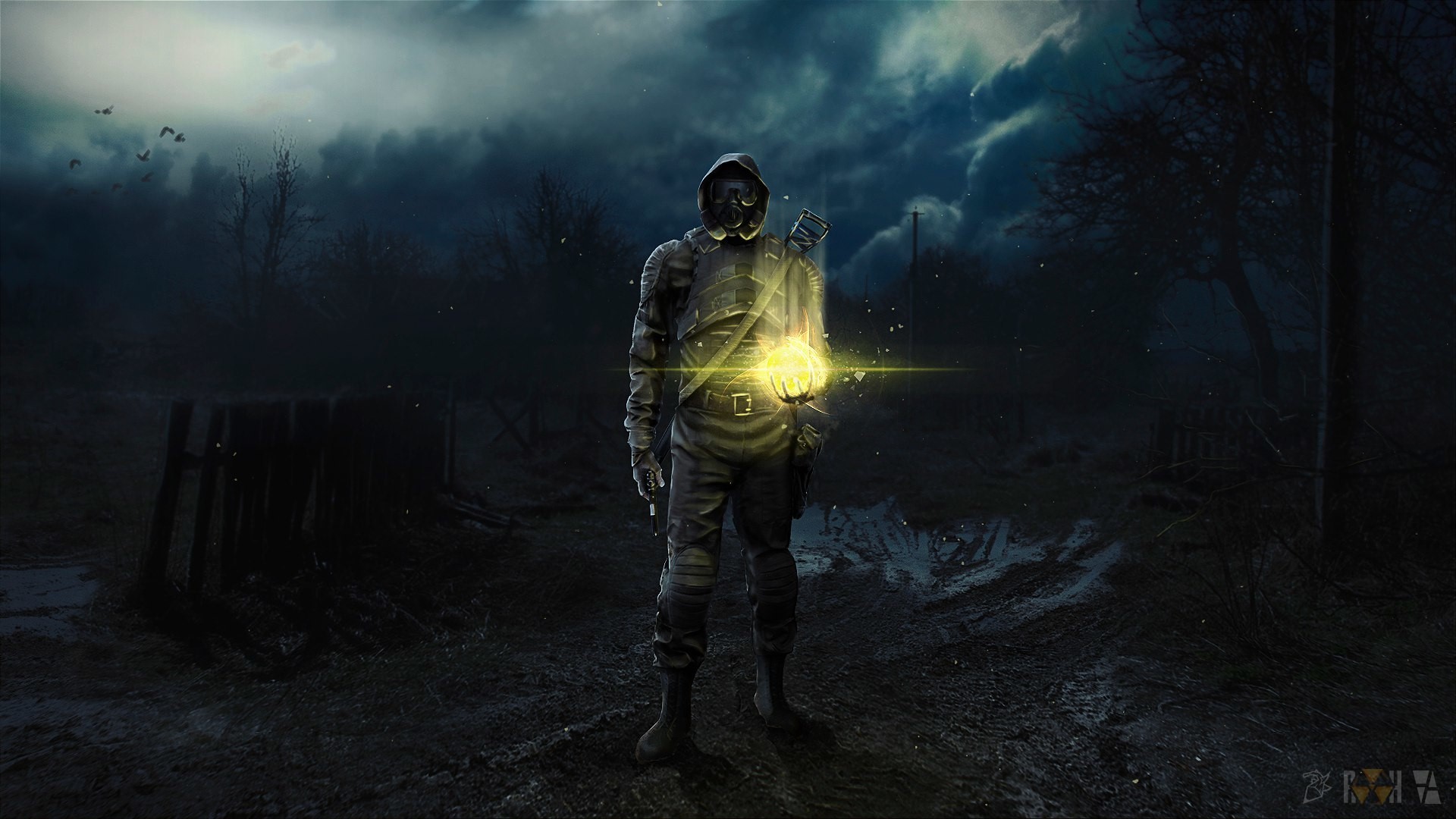 S.T.A.L.K.E.R., video games, science fiction, effects, fan art, fantasy art, Chernobyl, digital art, HD Wallpaper