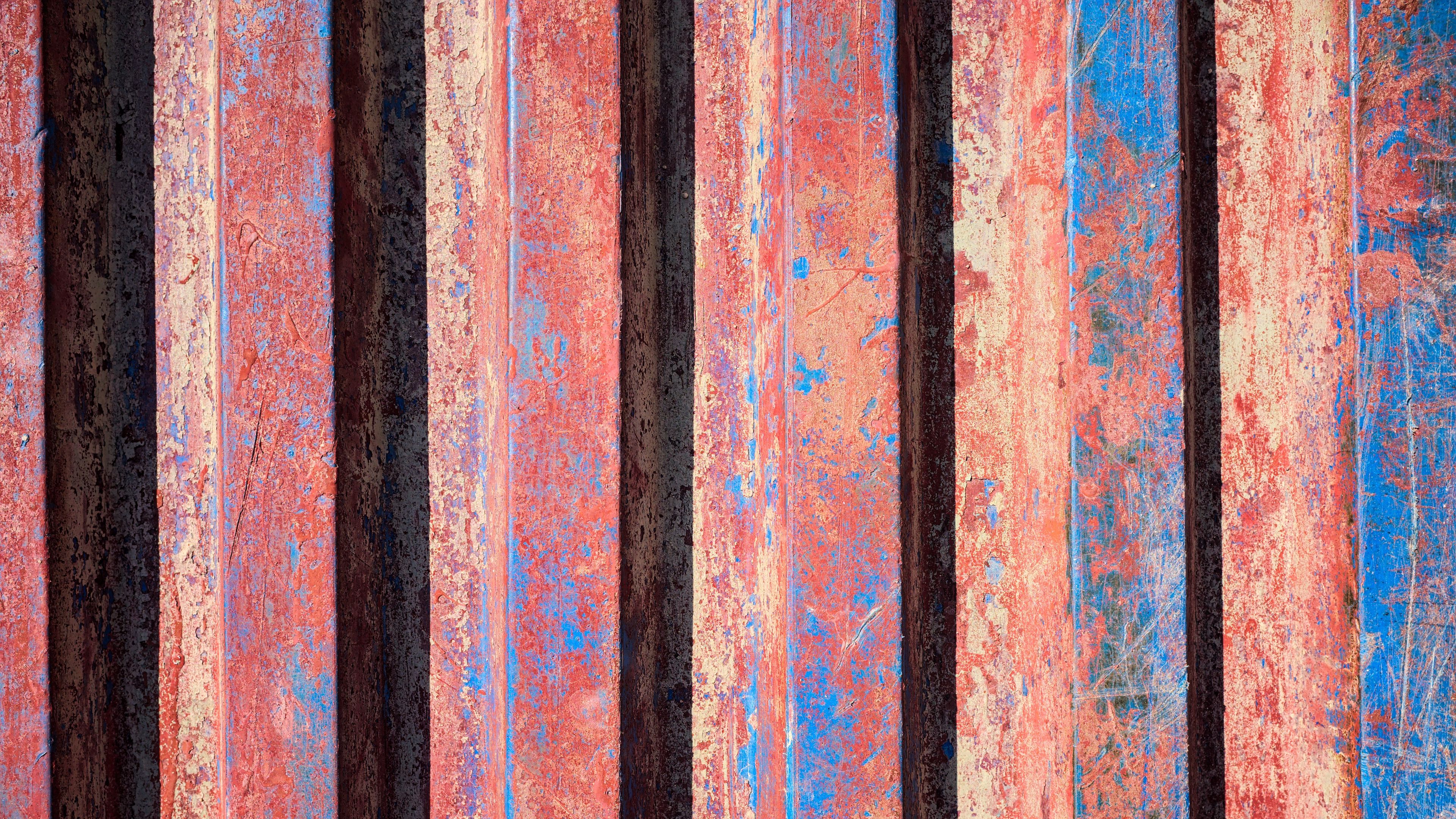 stripes, metal, metallic, scratches, old, 4k, HD Wallpaper