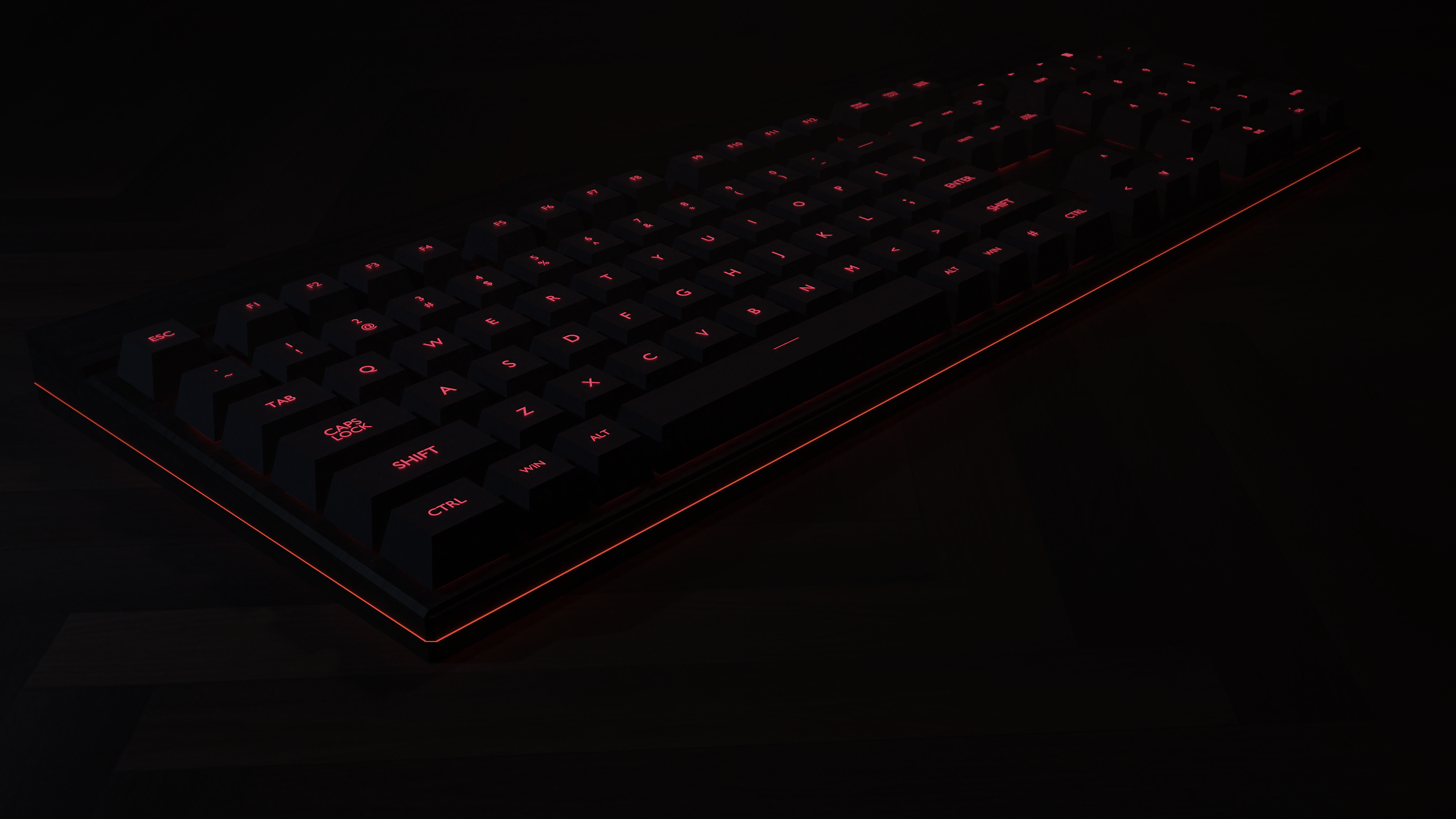 keyboards, mechanical keyboard, red, black, black background, HD Wallpaper