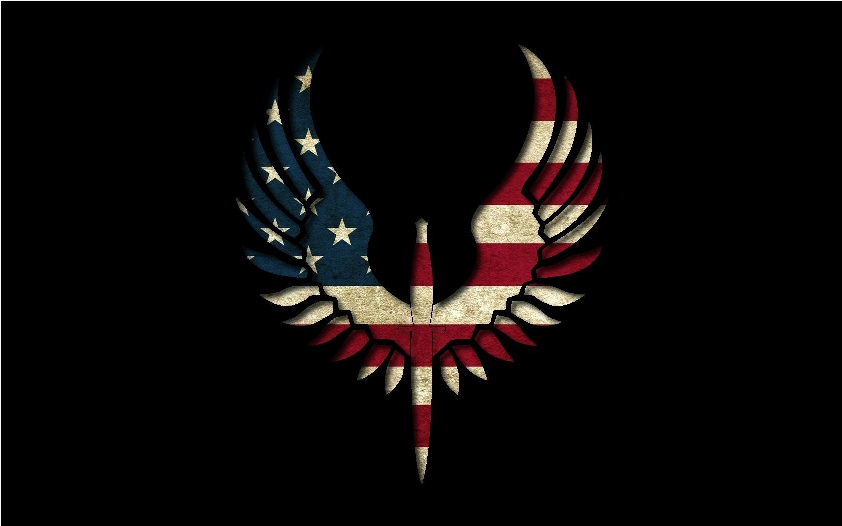 flag, Stars and Stripes, minimalism, HD Wallpaper