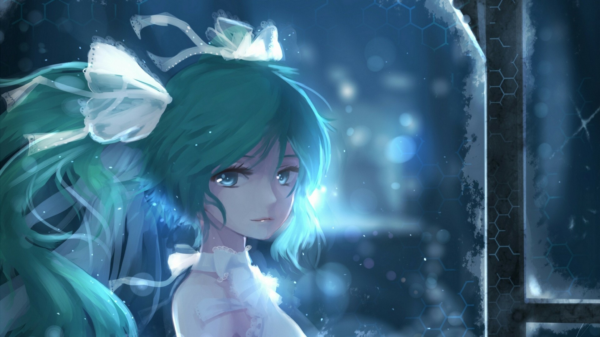 anime girls, Hatsune Miku, Vocaloid, blue, cyan, HD Wallpaper