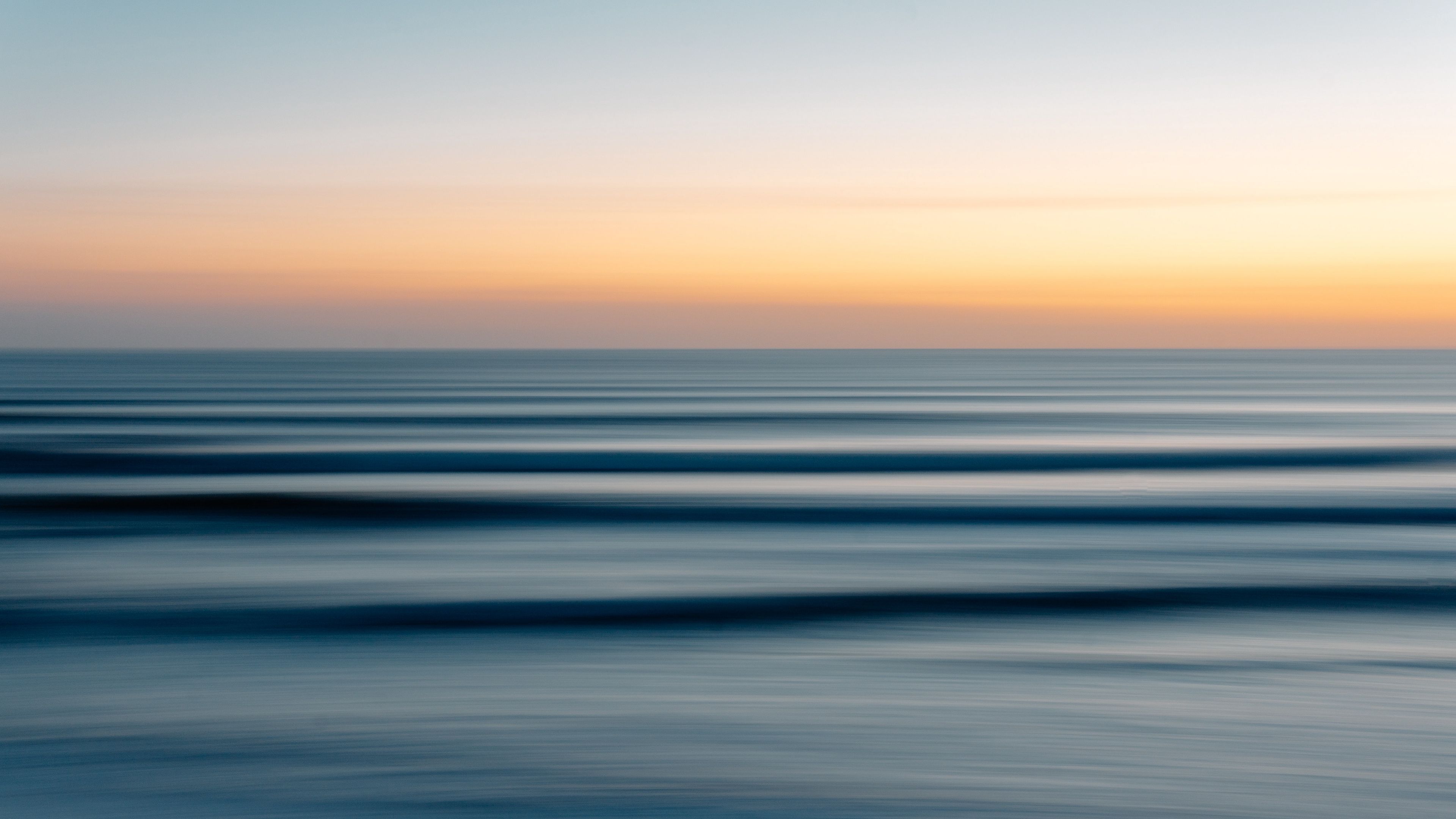 sea, horizon, sky, blur, 4k, HD Wallpaper