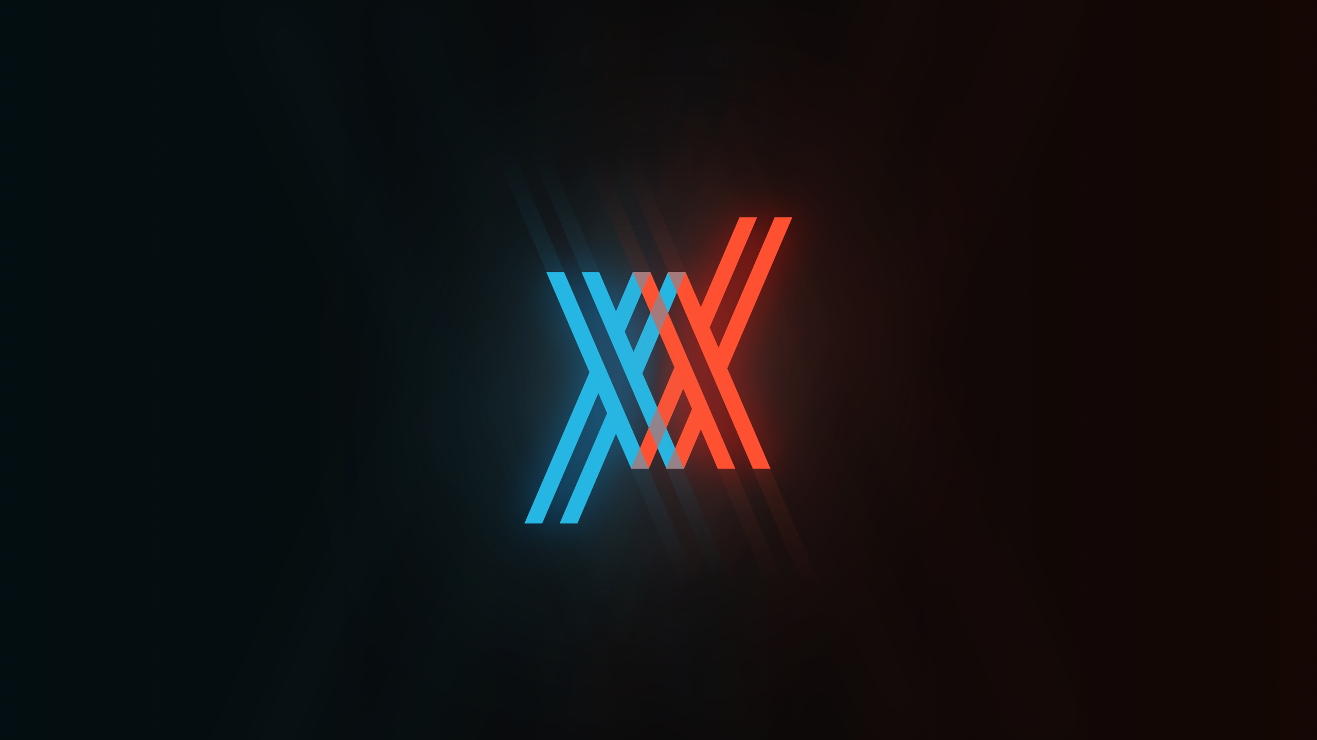 Darling in the FranXX, illustration, glowing, logo, anime, cyan, orange, simple background, simple, HD Wallpaper