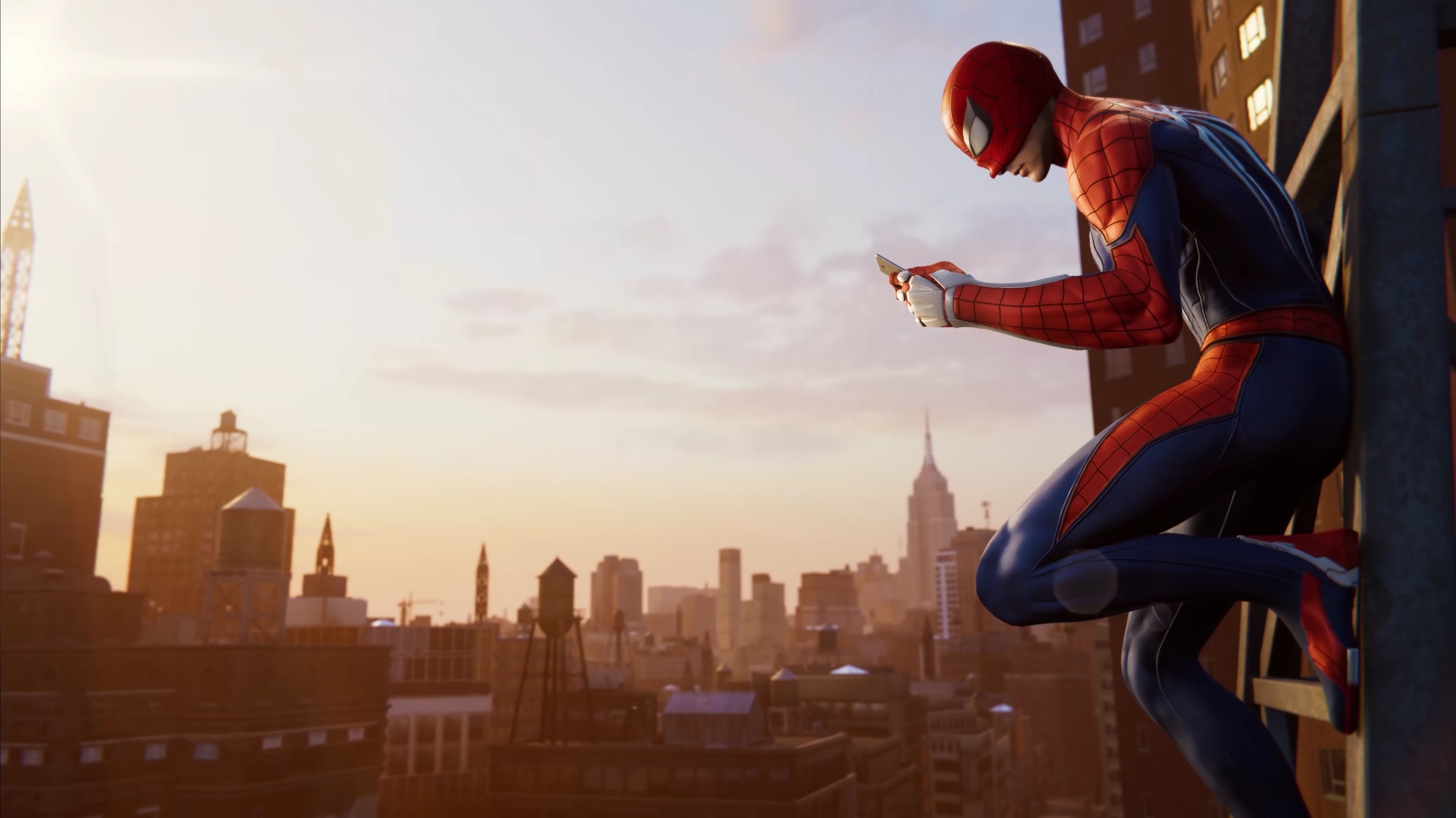Spider-Man, Marvel Comics, New York City, cityscape, Spider-Man (2018), HD Wallpaper