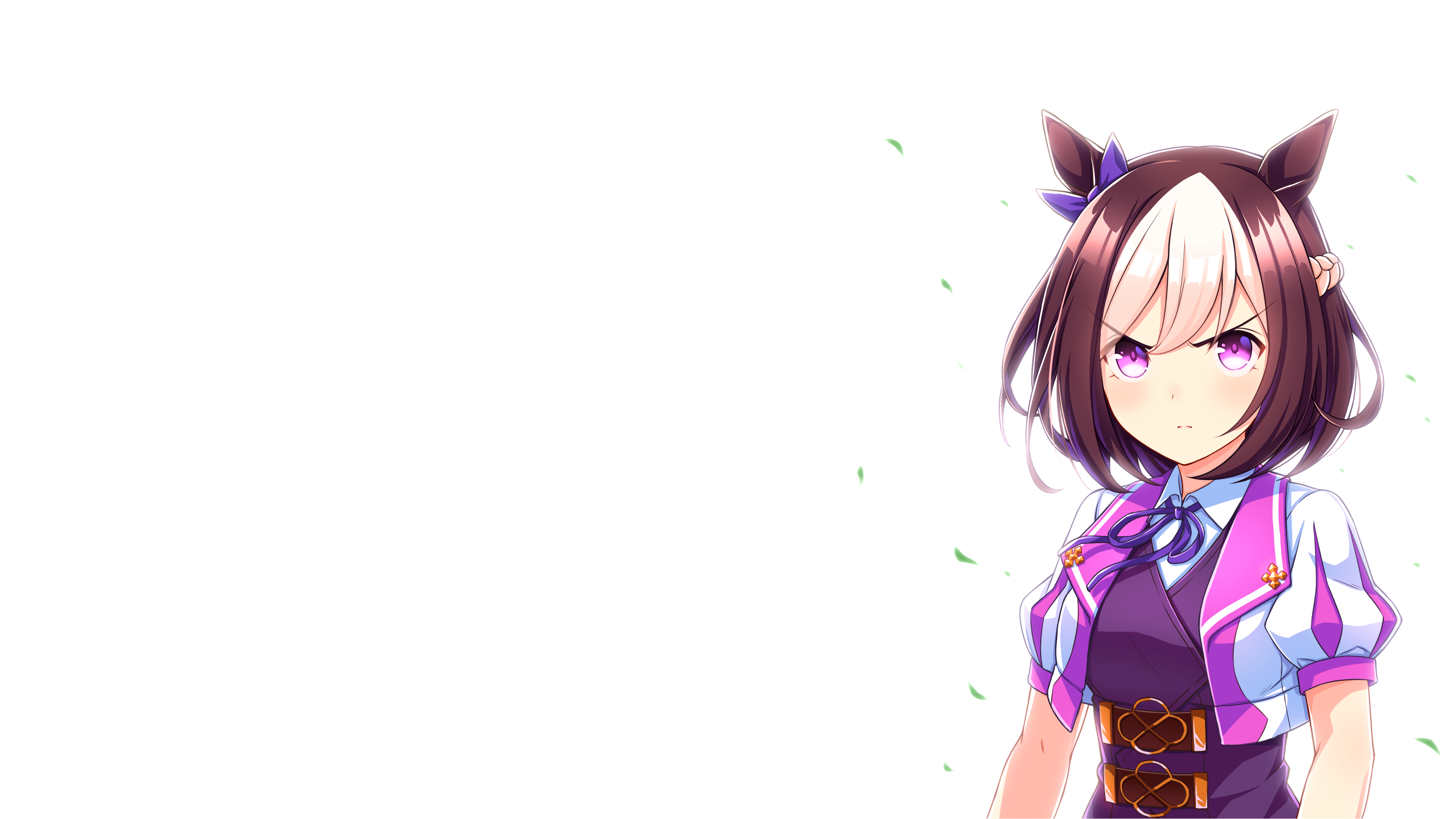 Uma Musume Pretty Derby, simple background, anime, anime girls, Special Week (Uma Musume), umamimi, HD Wallpaper